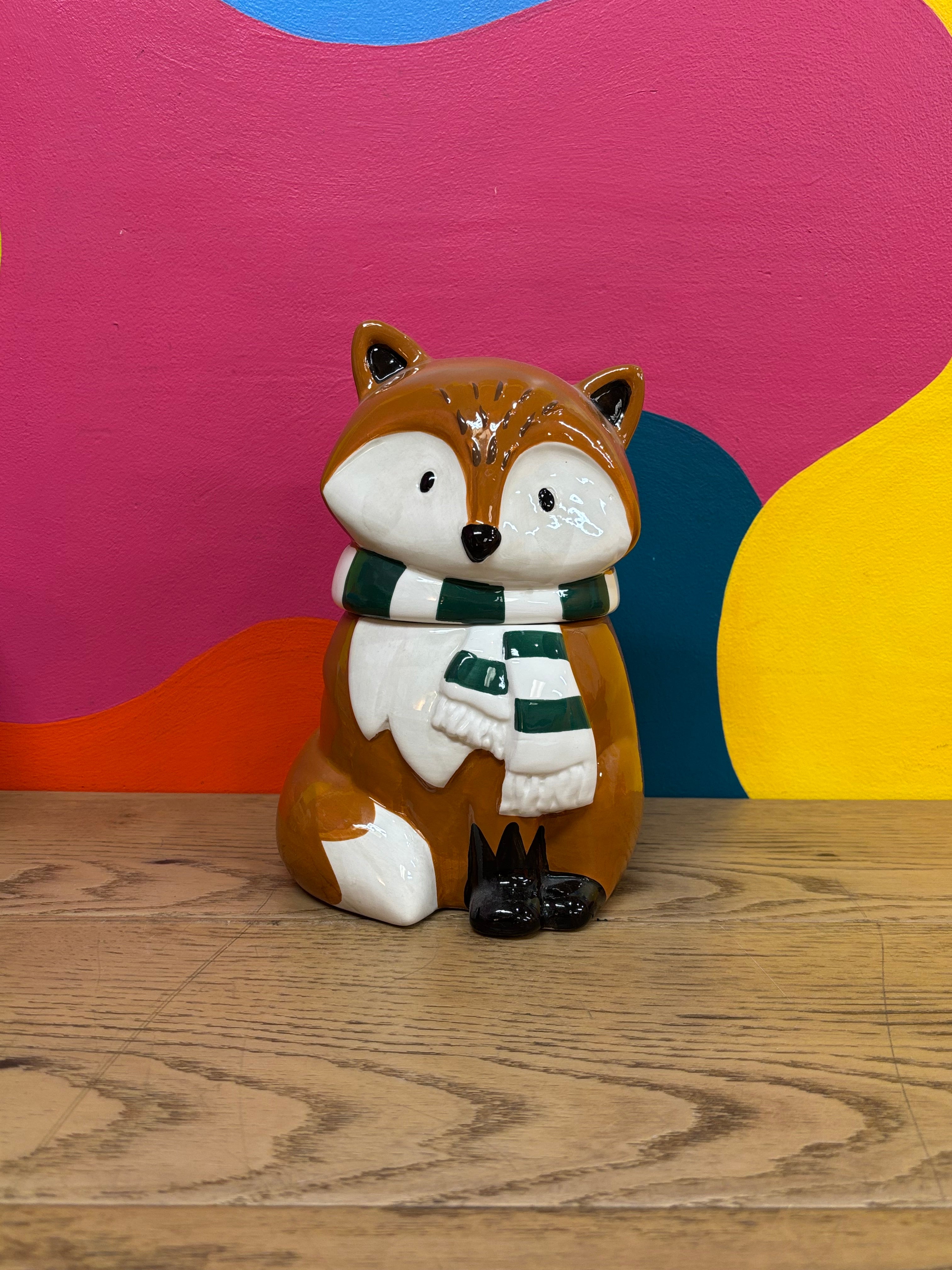 Ceramic Fox Cookie Jar