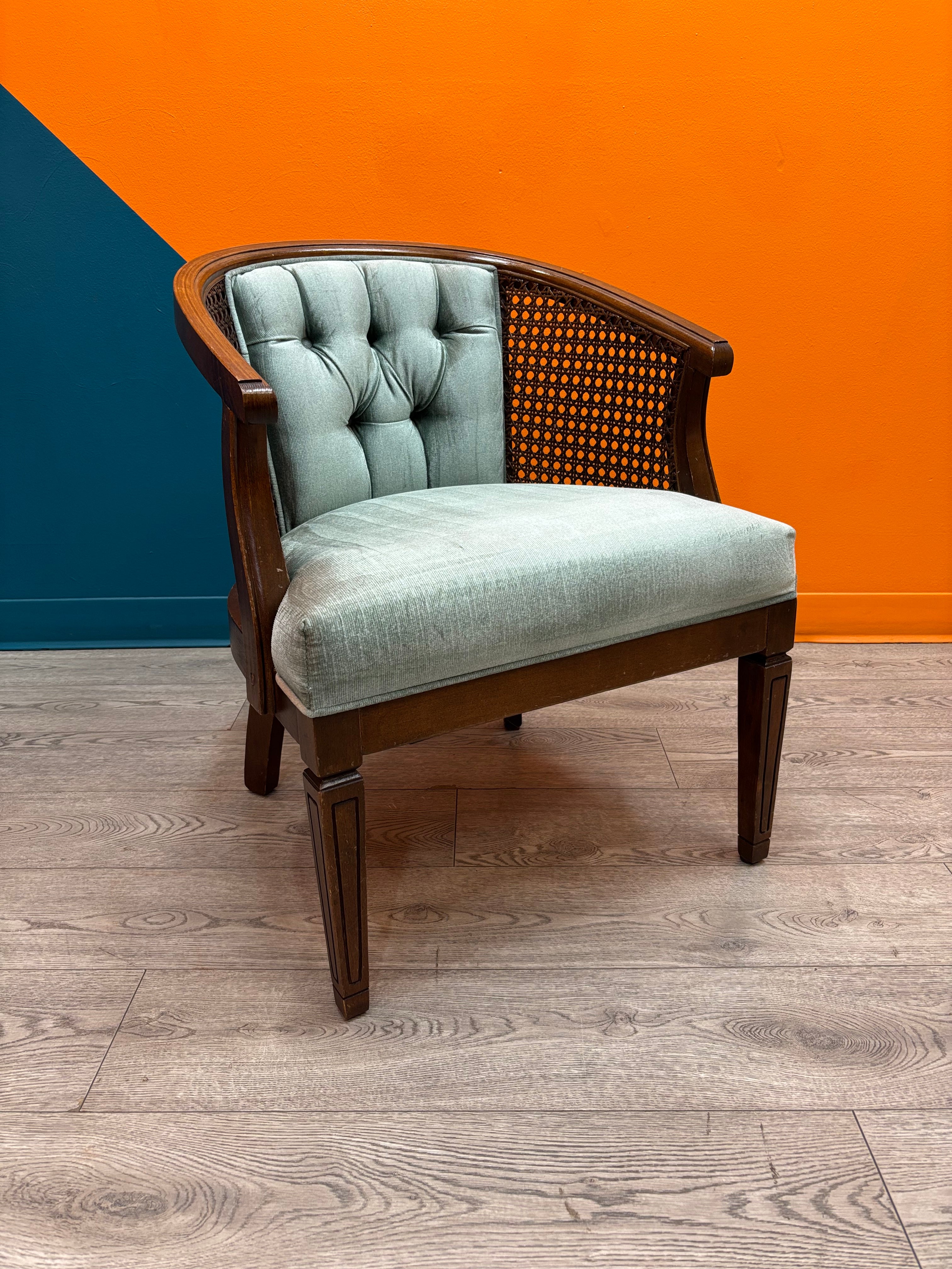 Blue Velvet Armchair