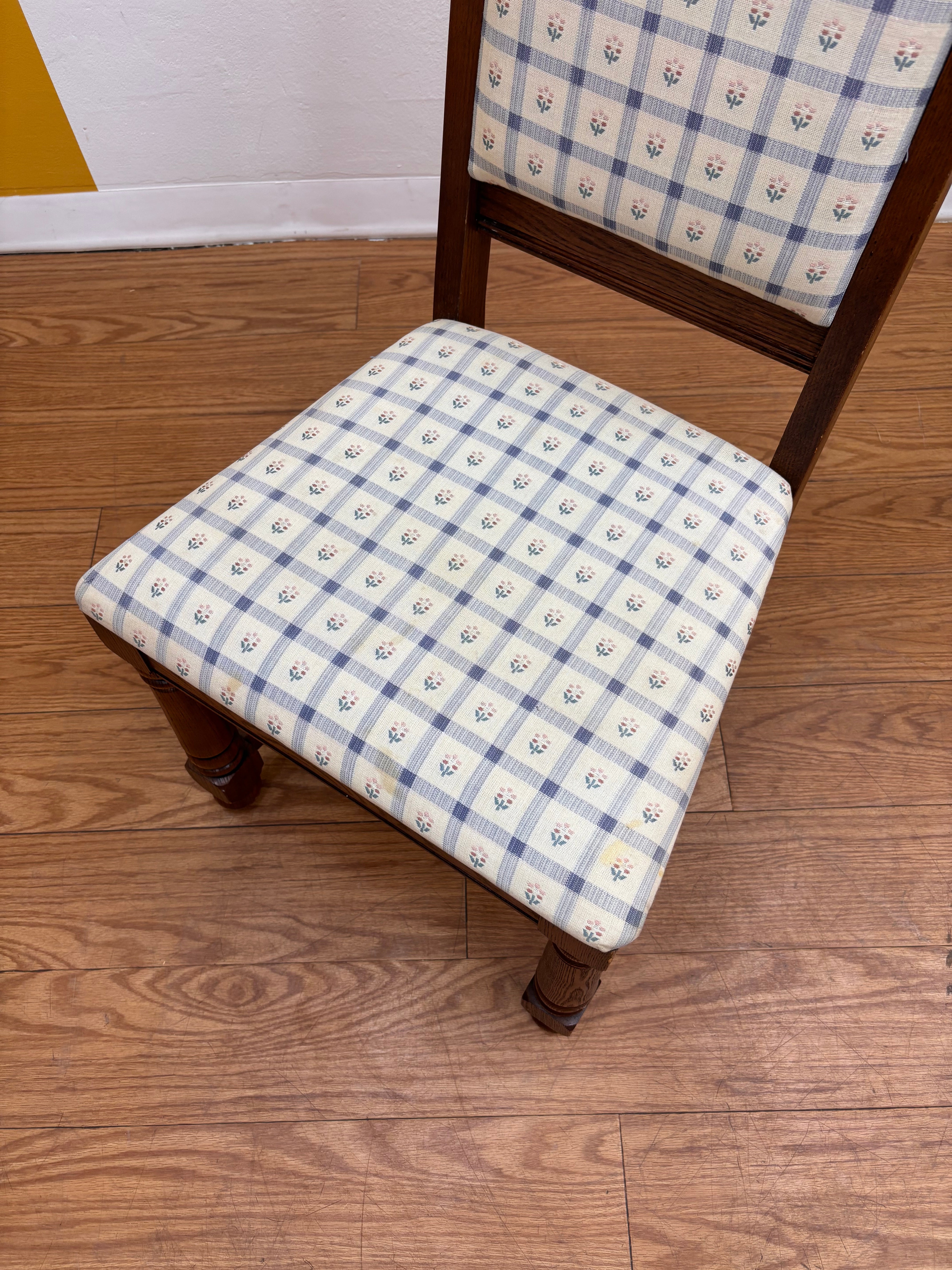 Floral Gingham Dining Chair (4)