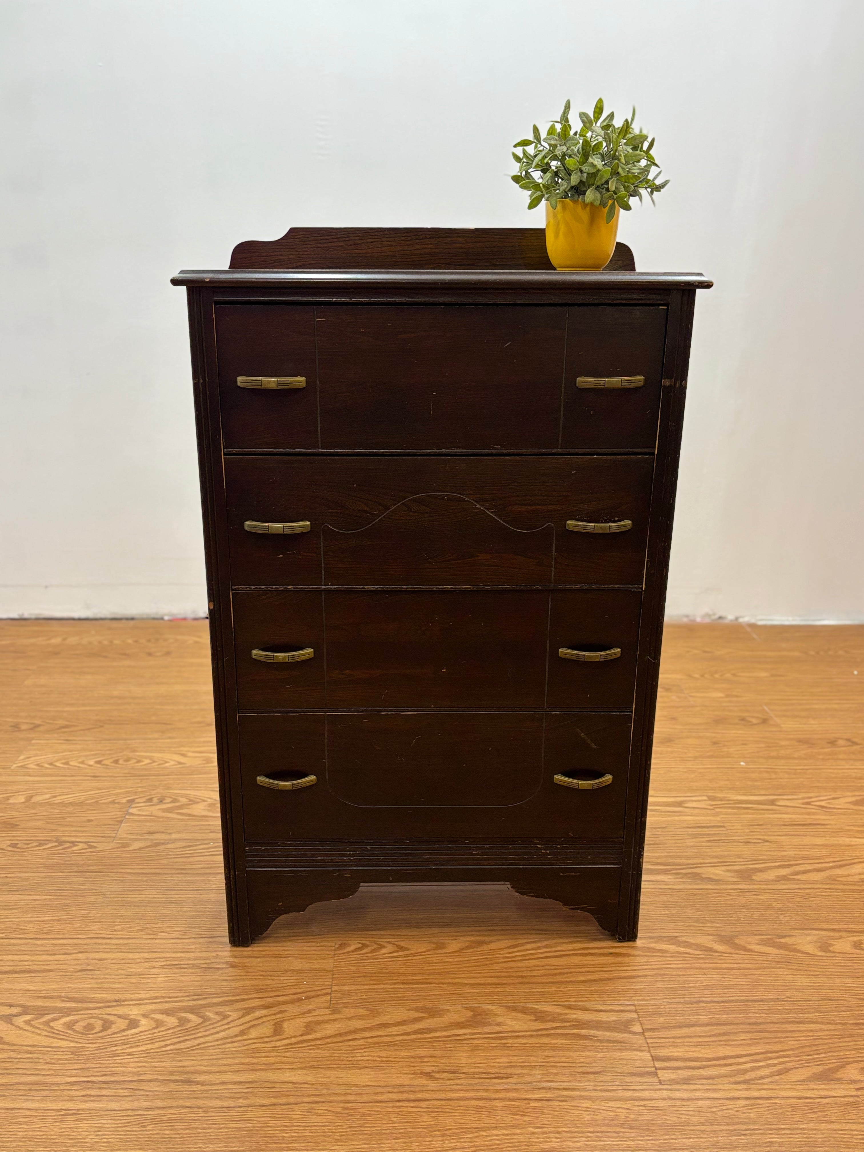 Wood 4 Drawer Dresser