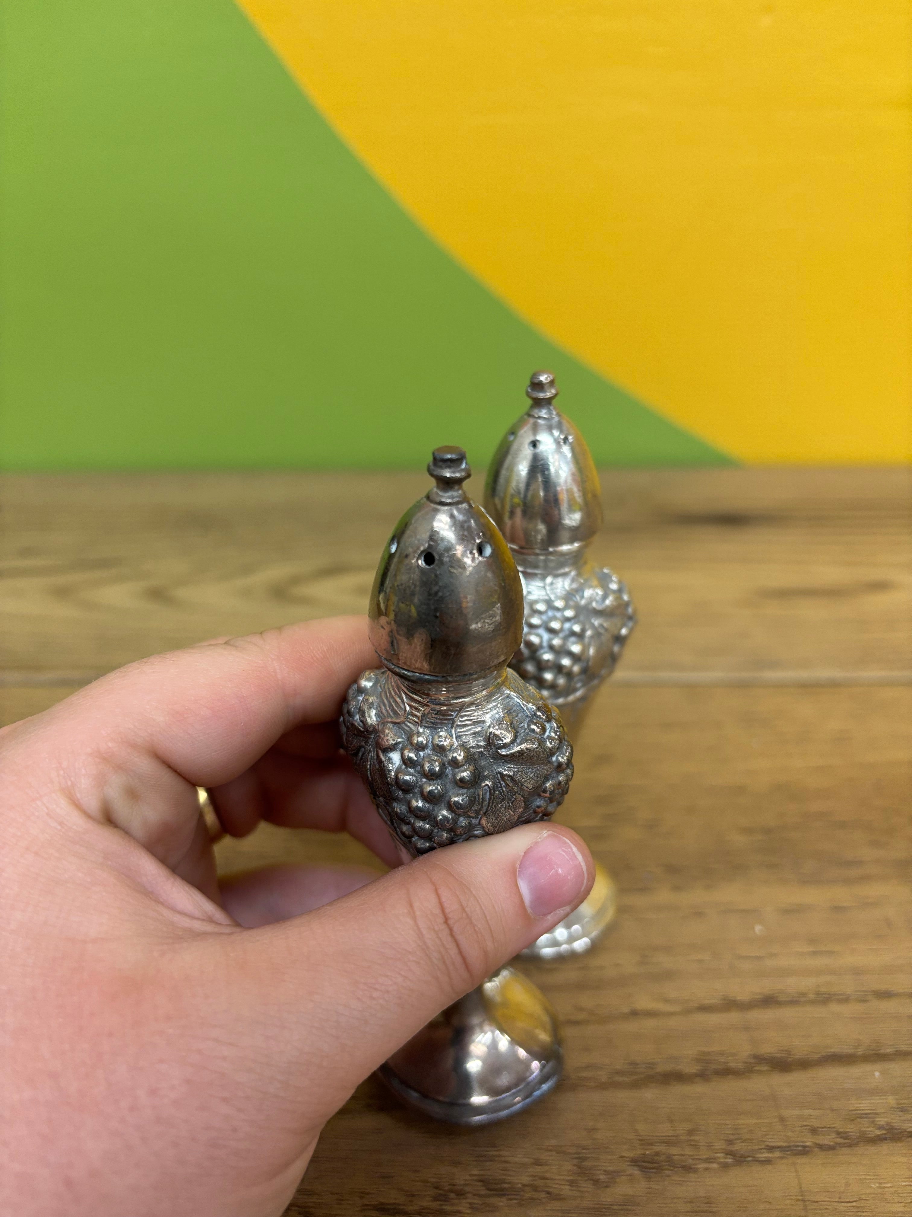 Silver Plated Salt & Pepper Shakers