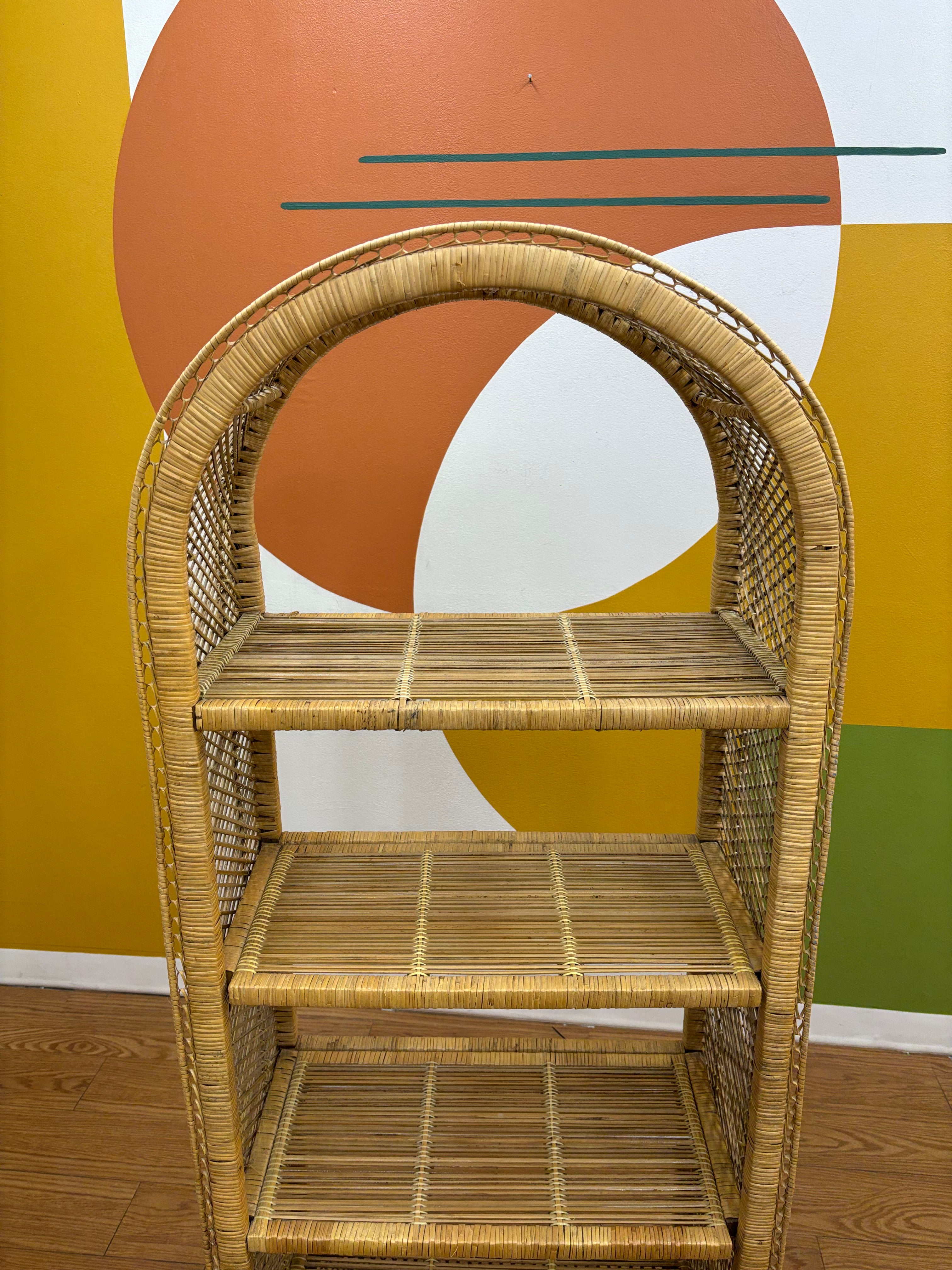Arched Wicker Shelf
