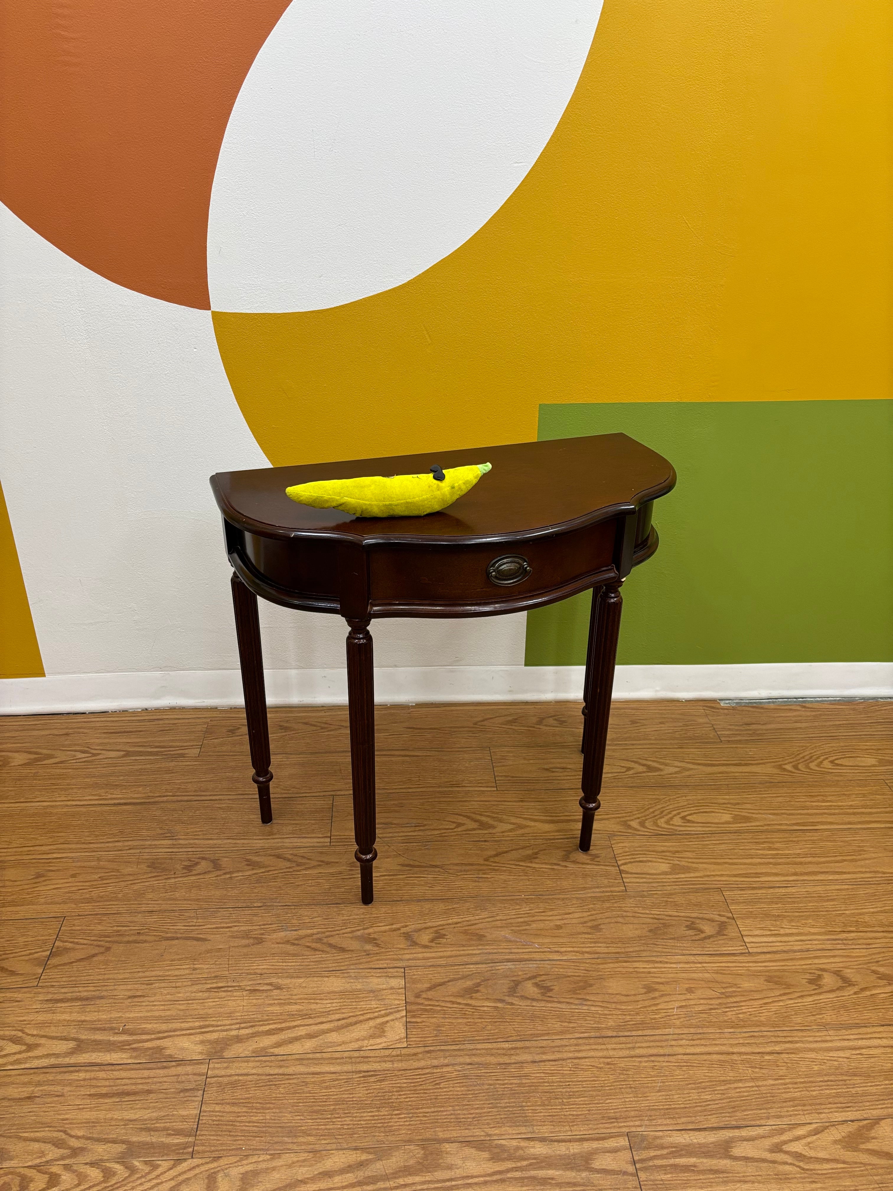 Wood Half Moon Table