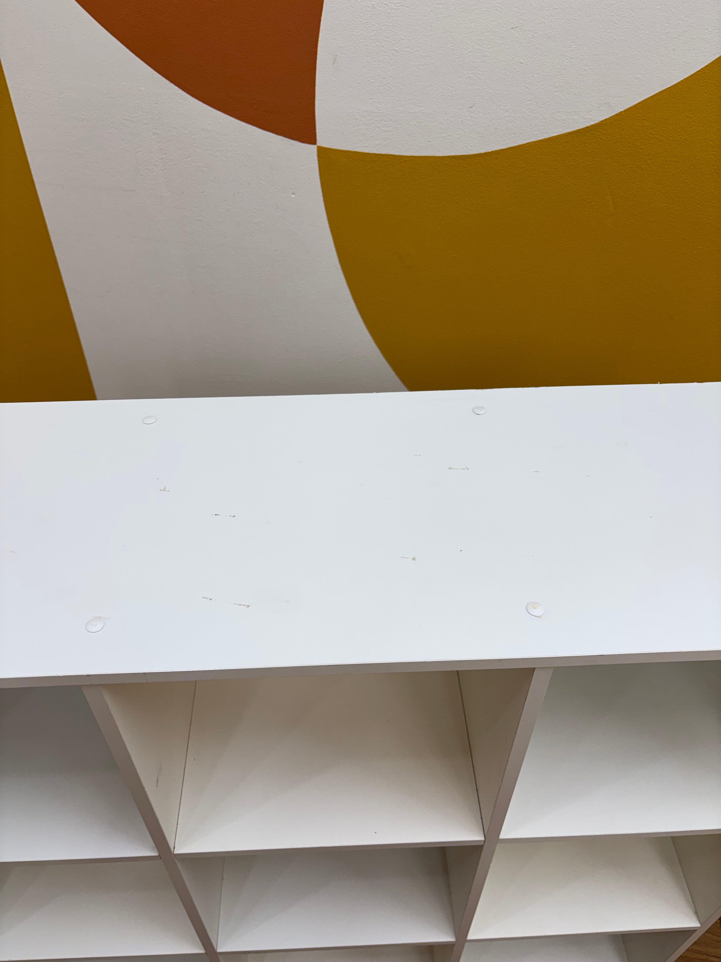 9 Cube White Shelf