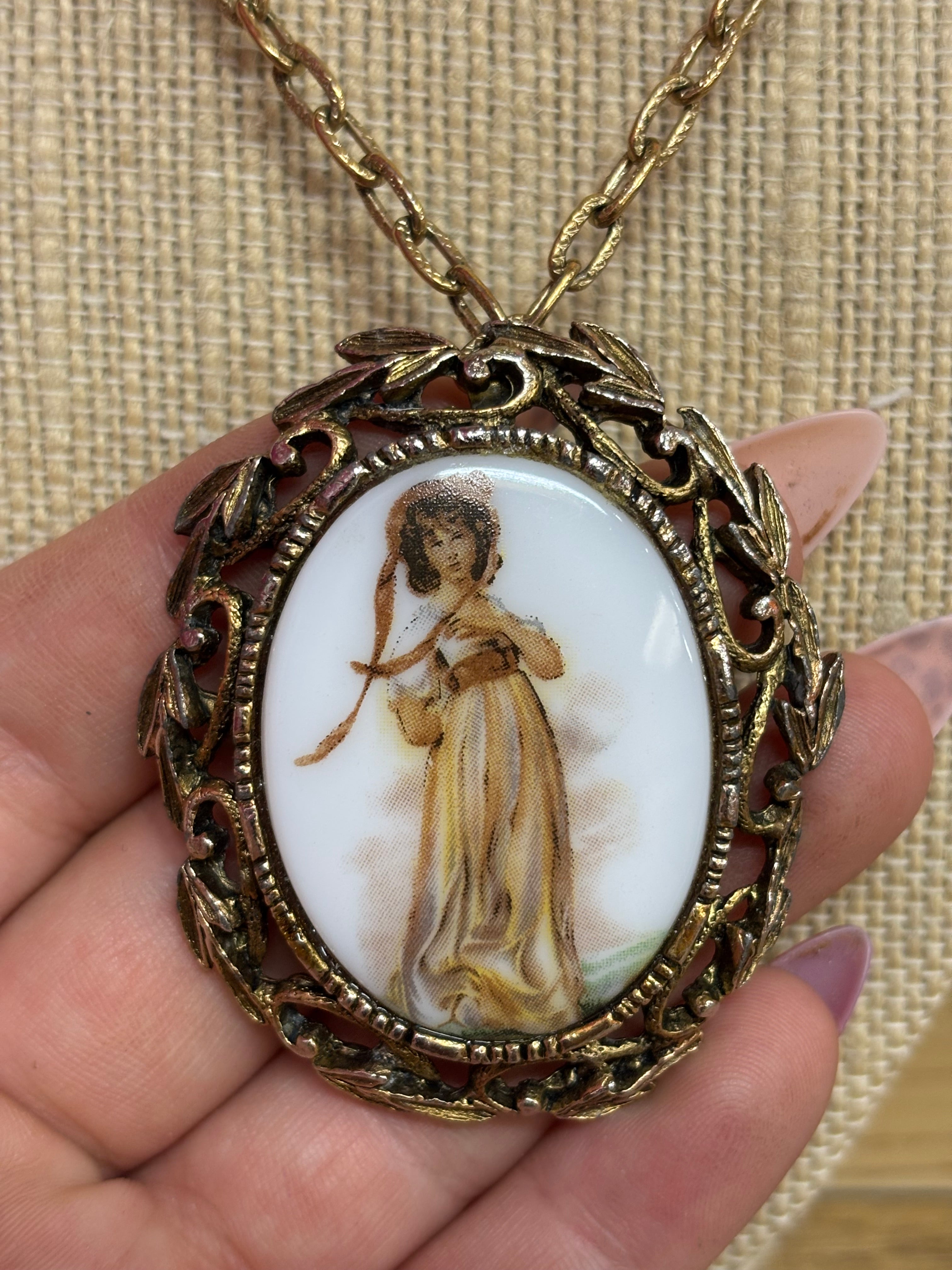 Girl in Pink Necklace