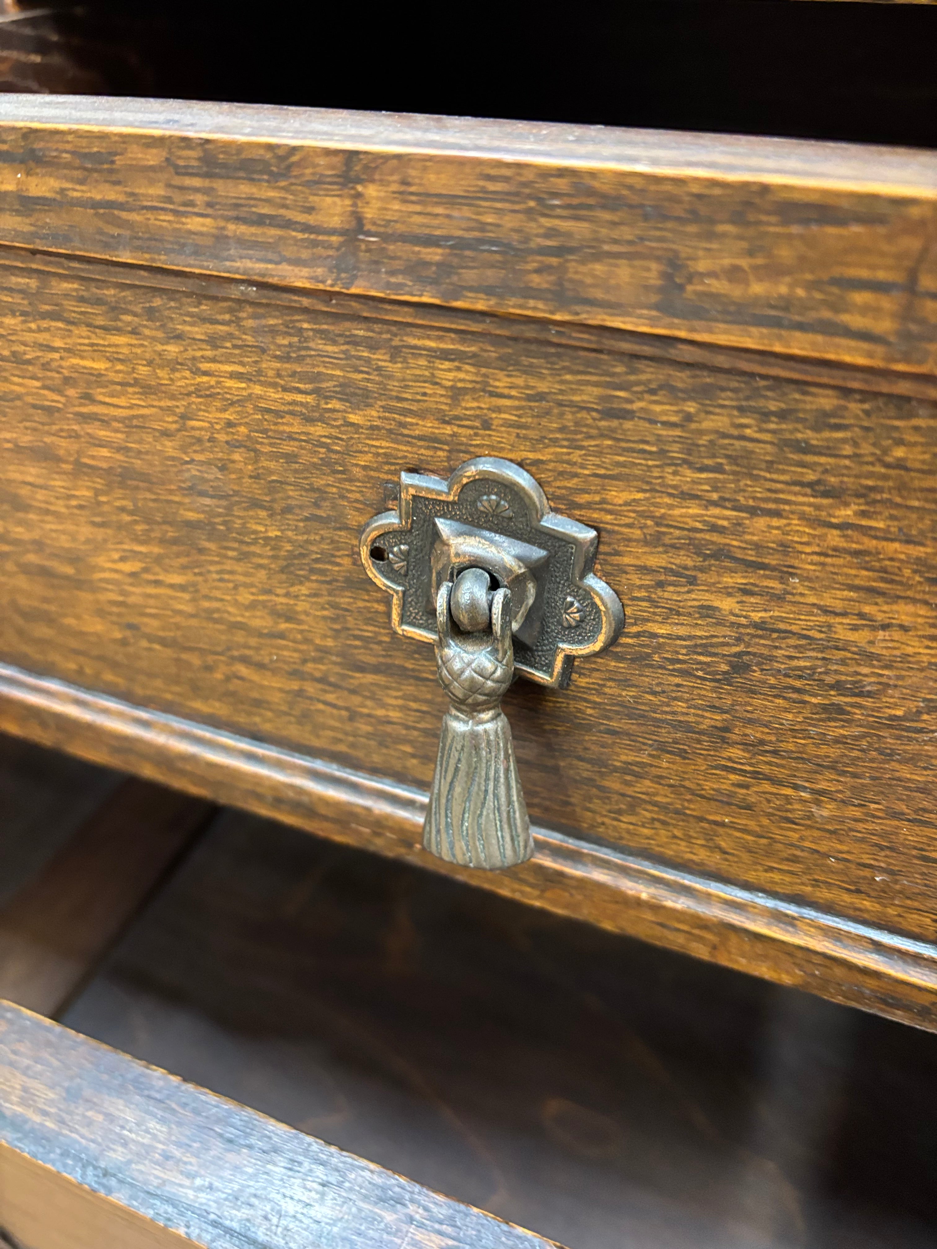 Wood Secretary Desk with Drawers