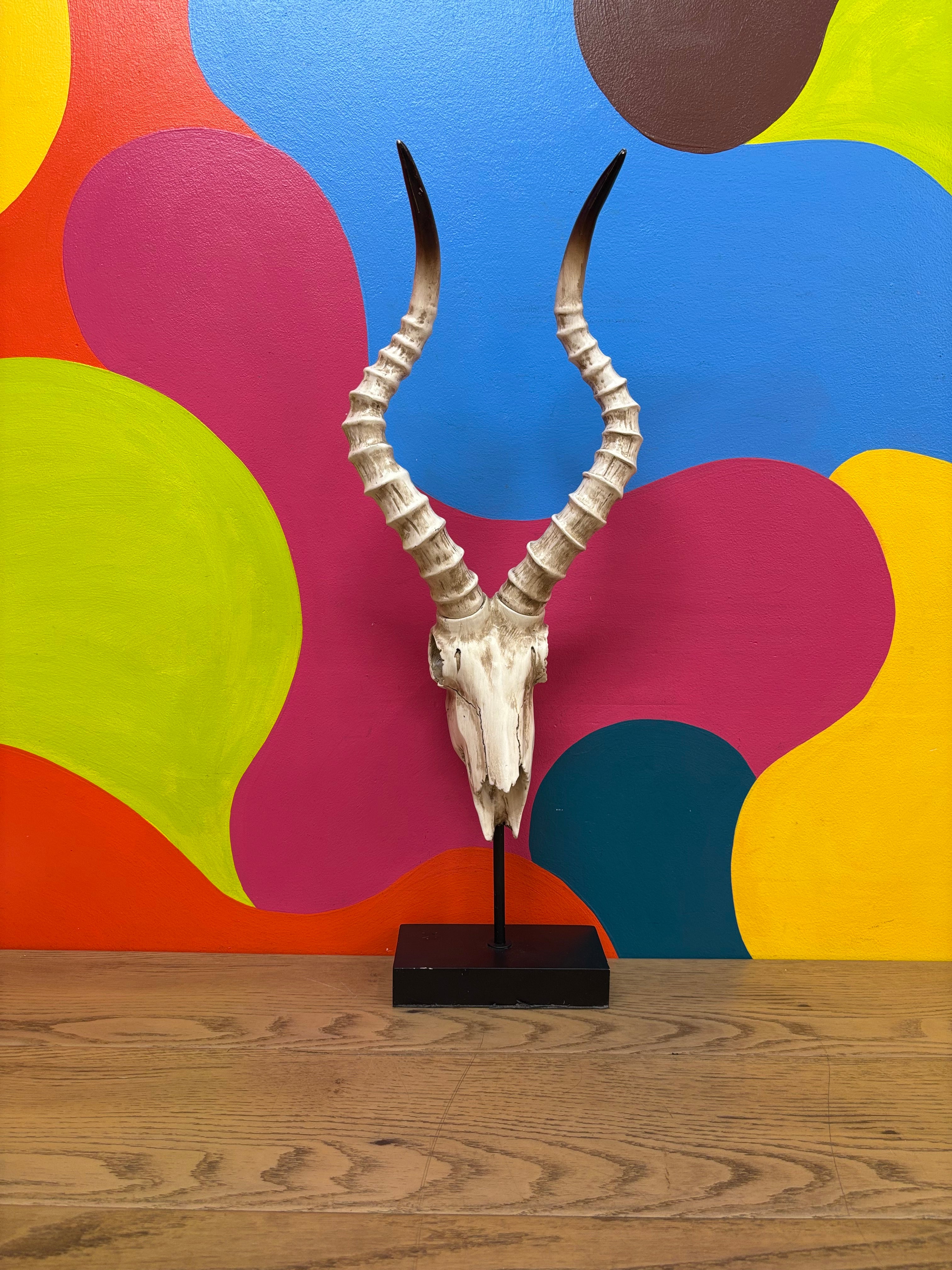 Long Horn Skull Decor