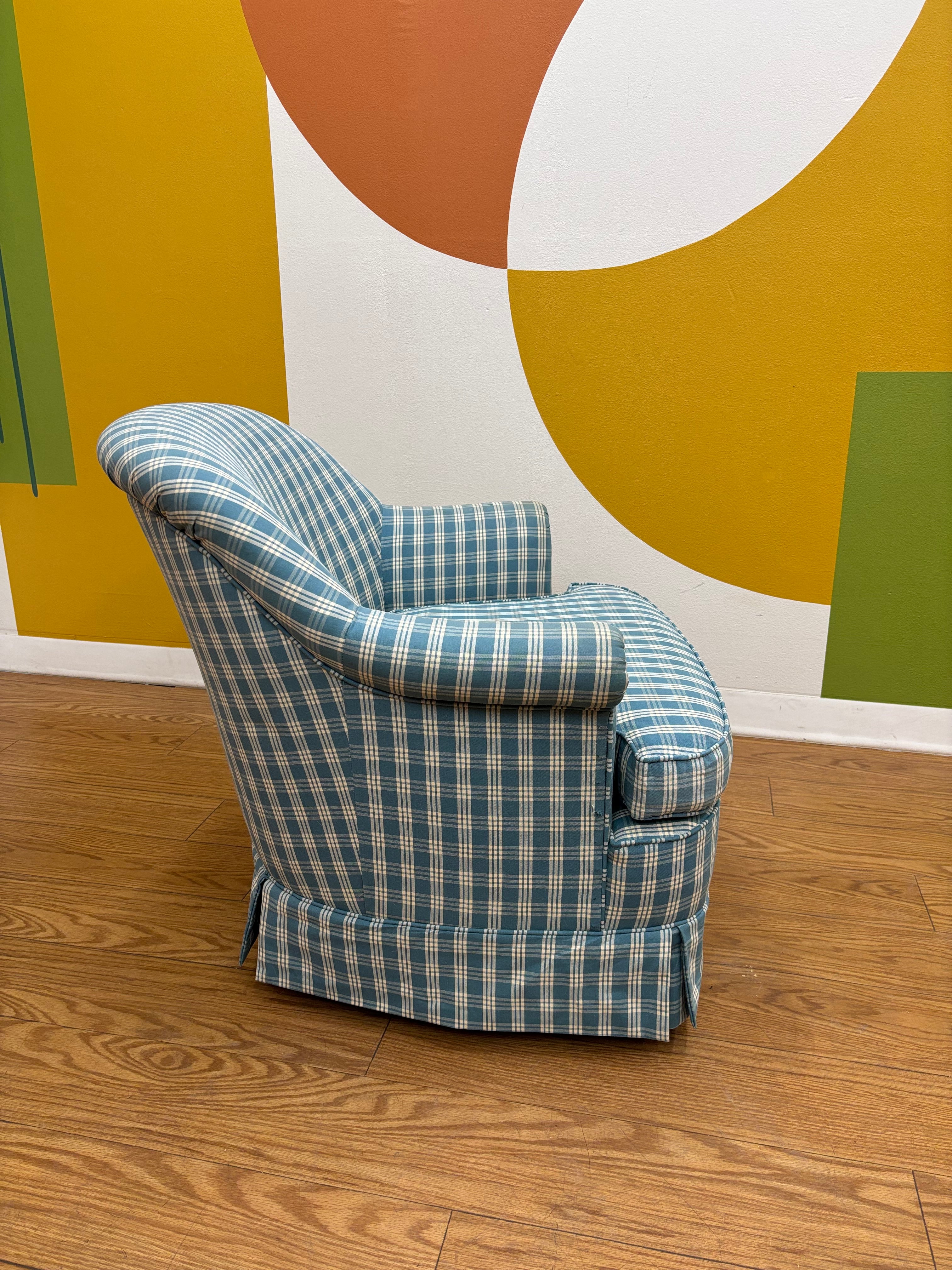 Blue Gingham Chair