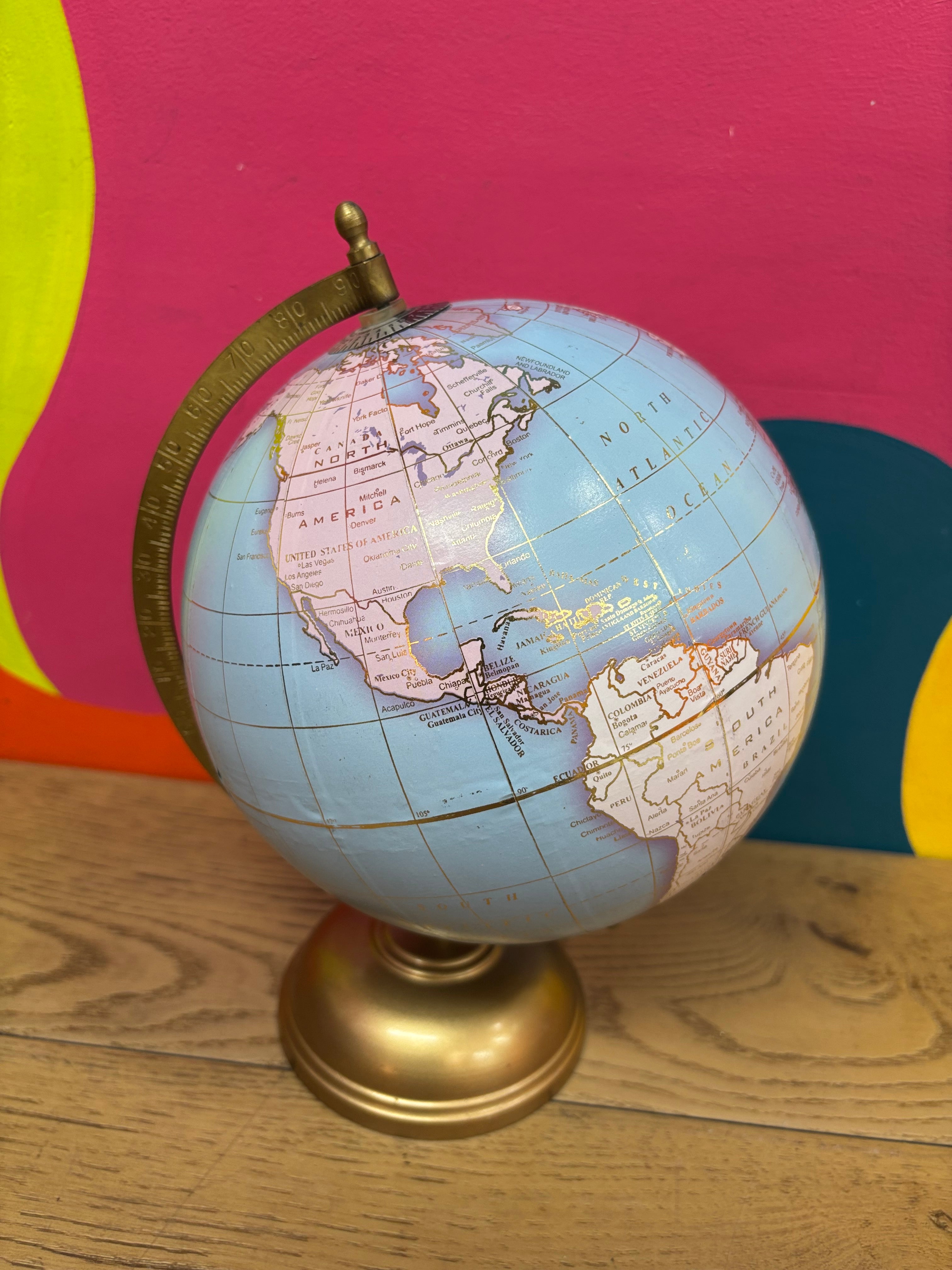 Small Blue & Gold Globe
