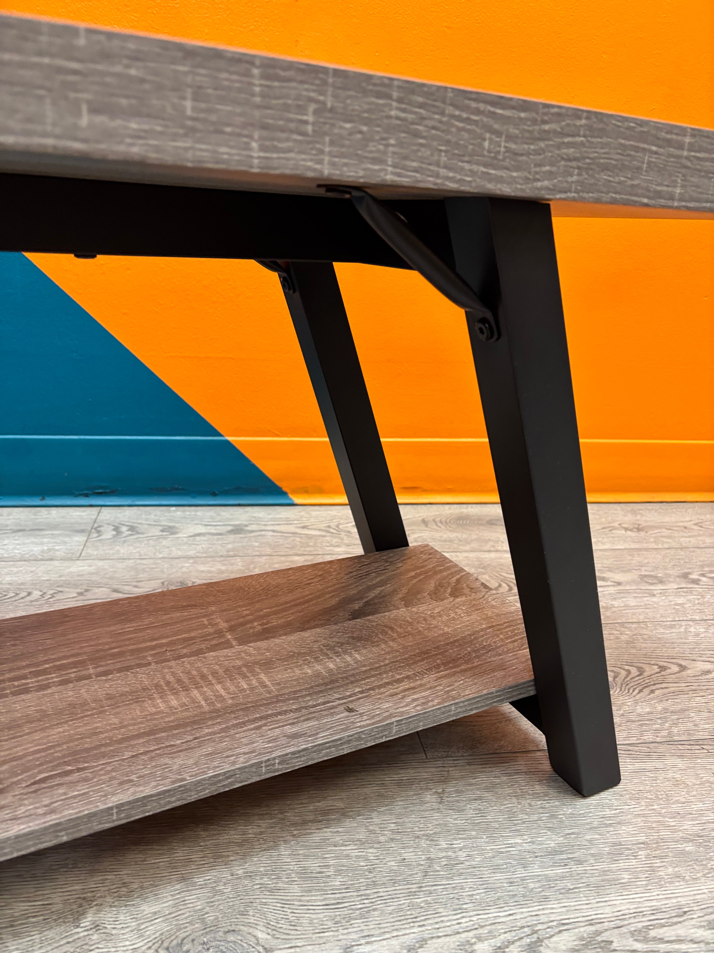 Grey & Black Bench