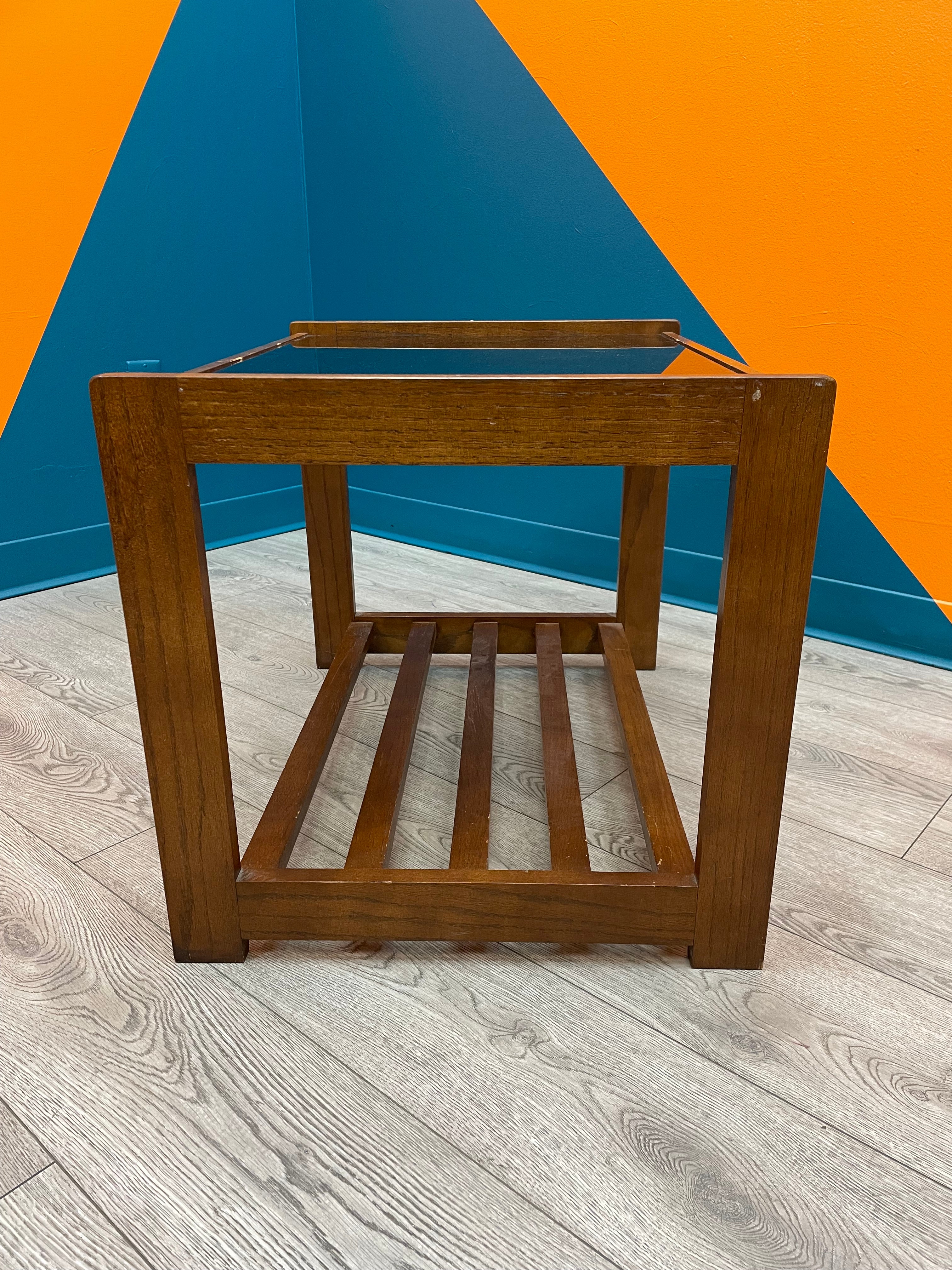 Wood & Glass Side Table #2