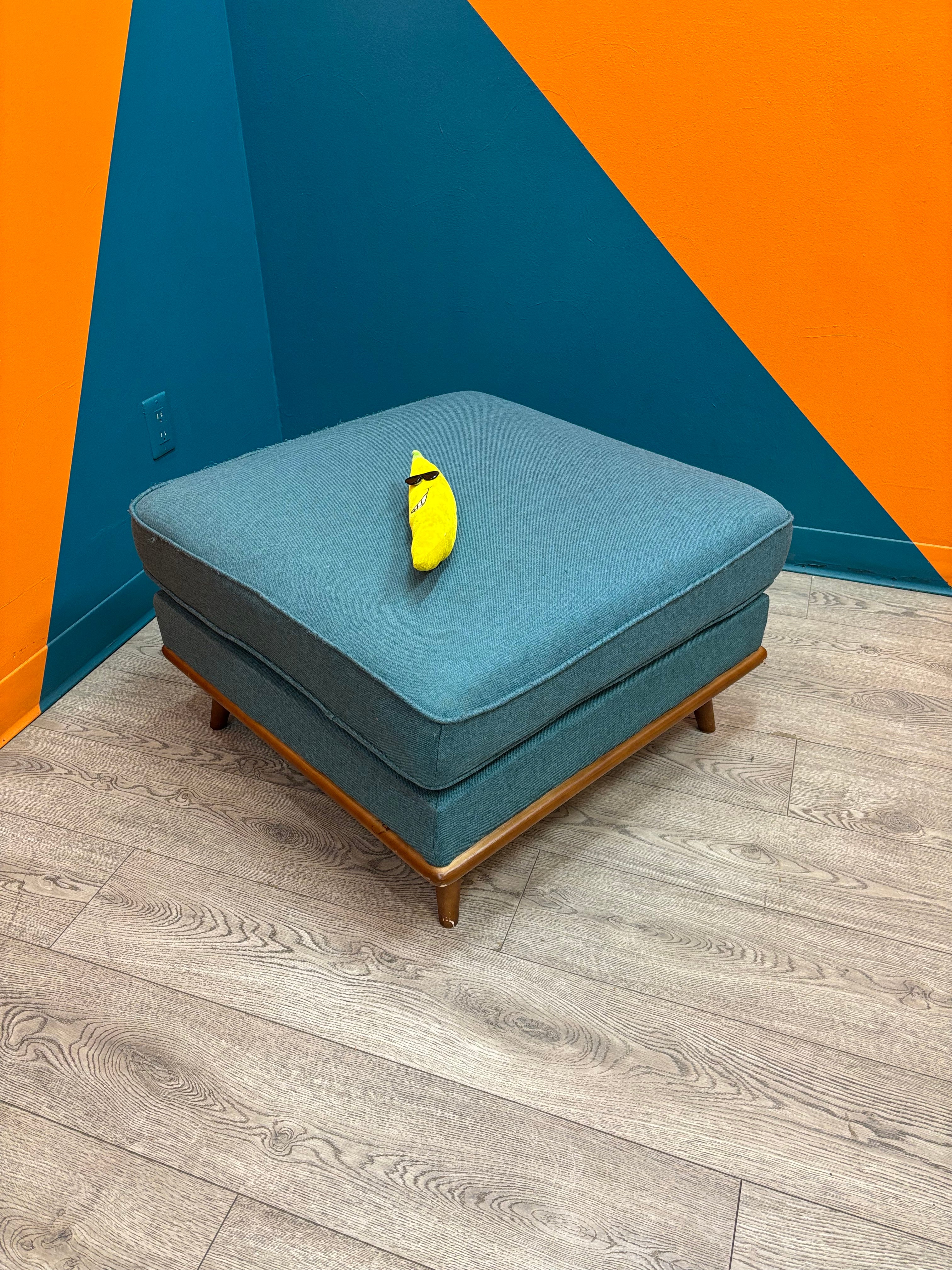 Large Teal Ottoman