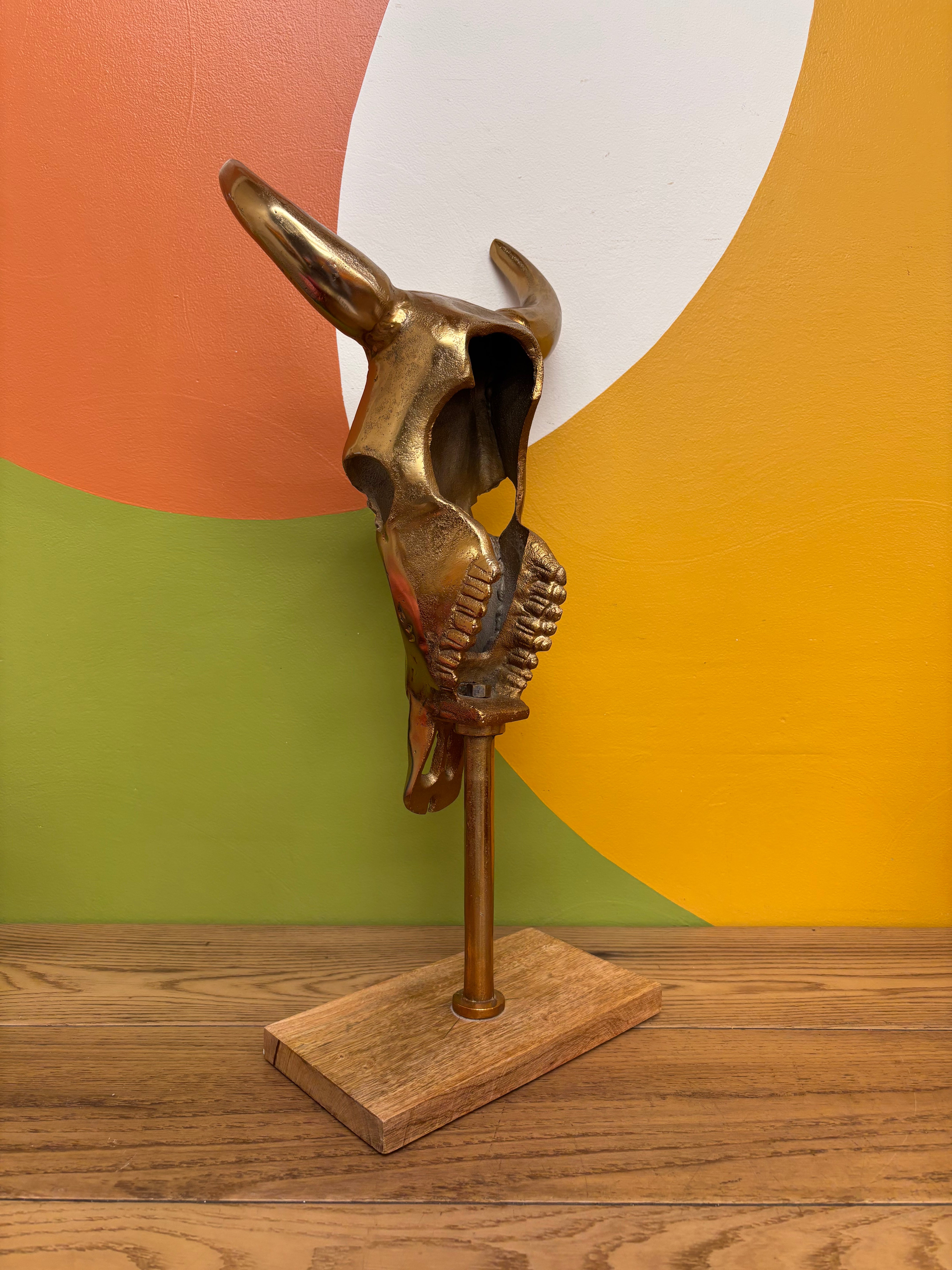 Gold Cow Sculpture