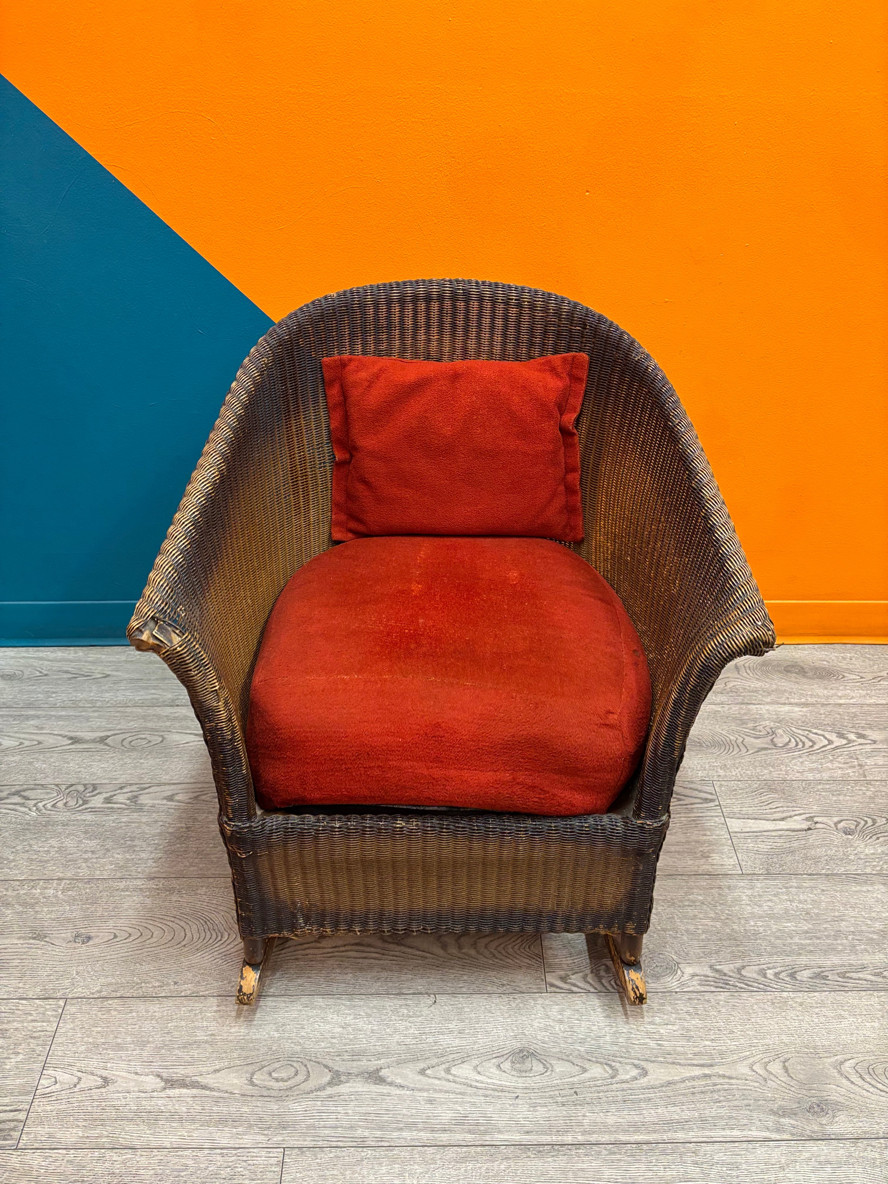Wicker Rocking Chair with Cushion