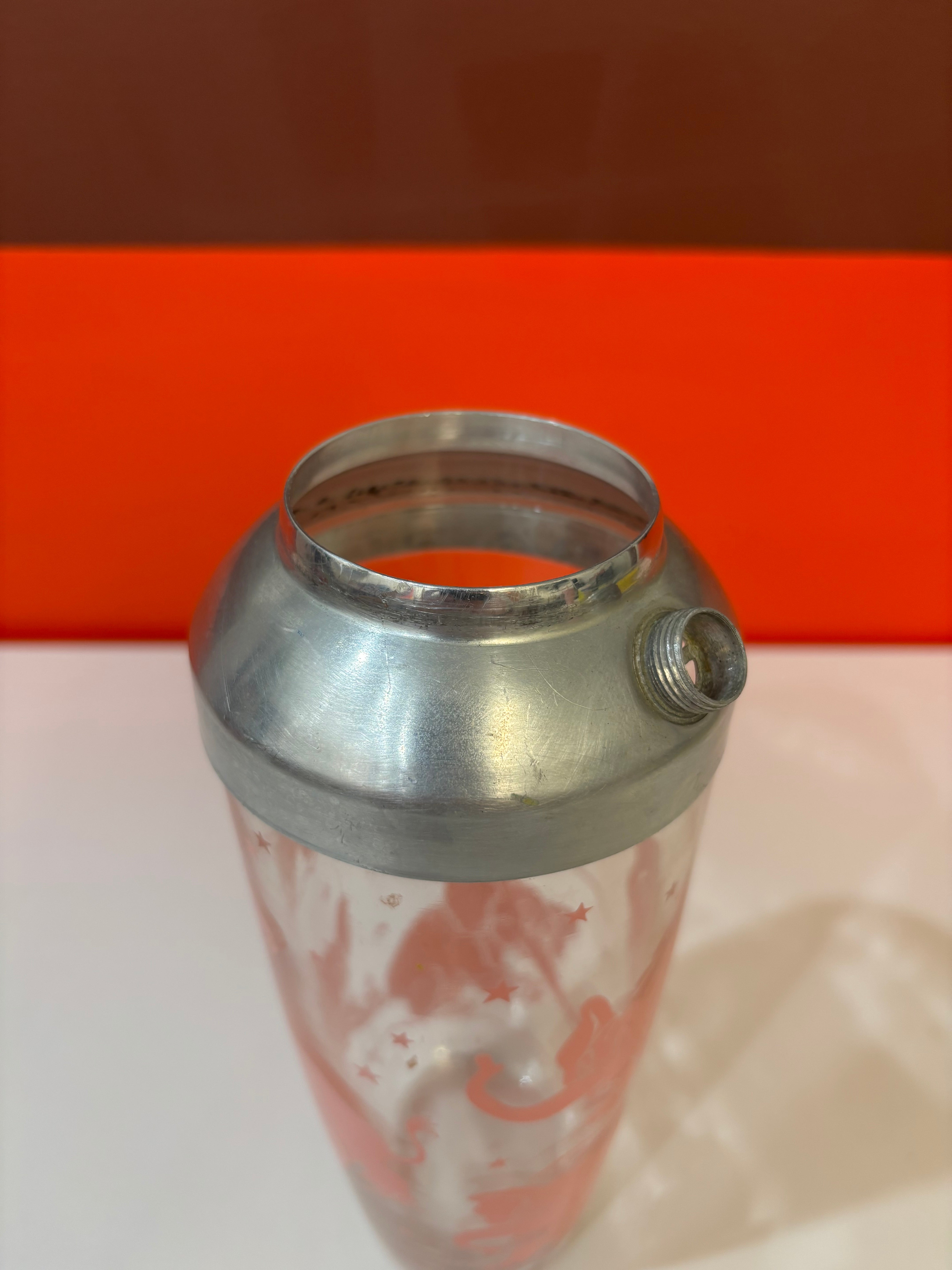 Hazel Atlas Pink Elephant Cocktail Shaker