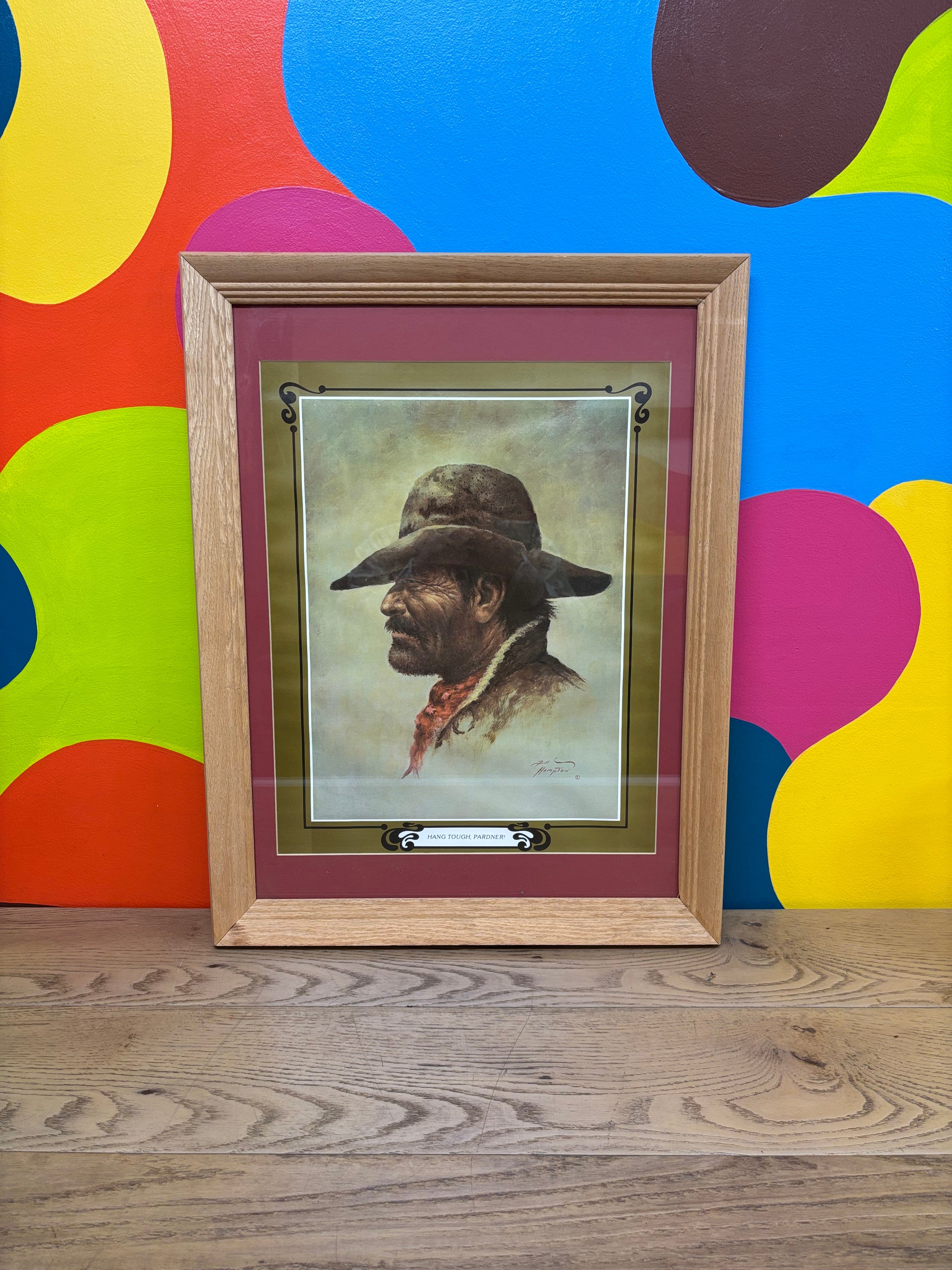 Hang Tough, Pardner! Print by Bill Hampton