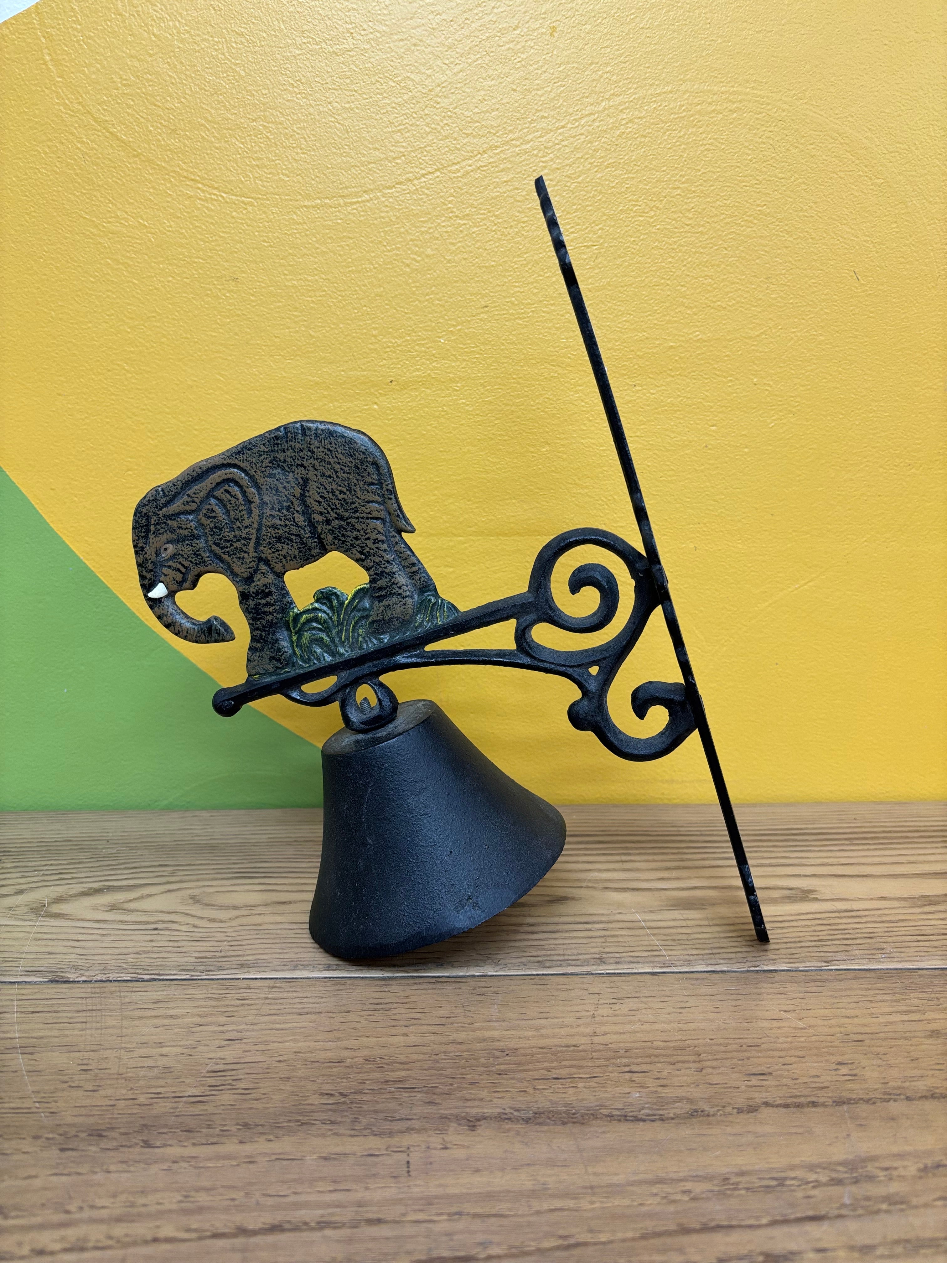 Cast Iron Elephant Wall Bell