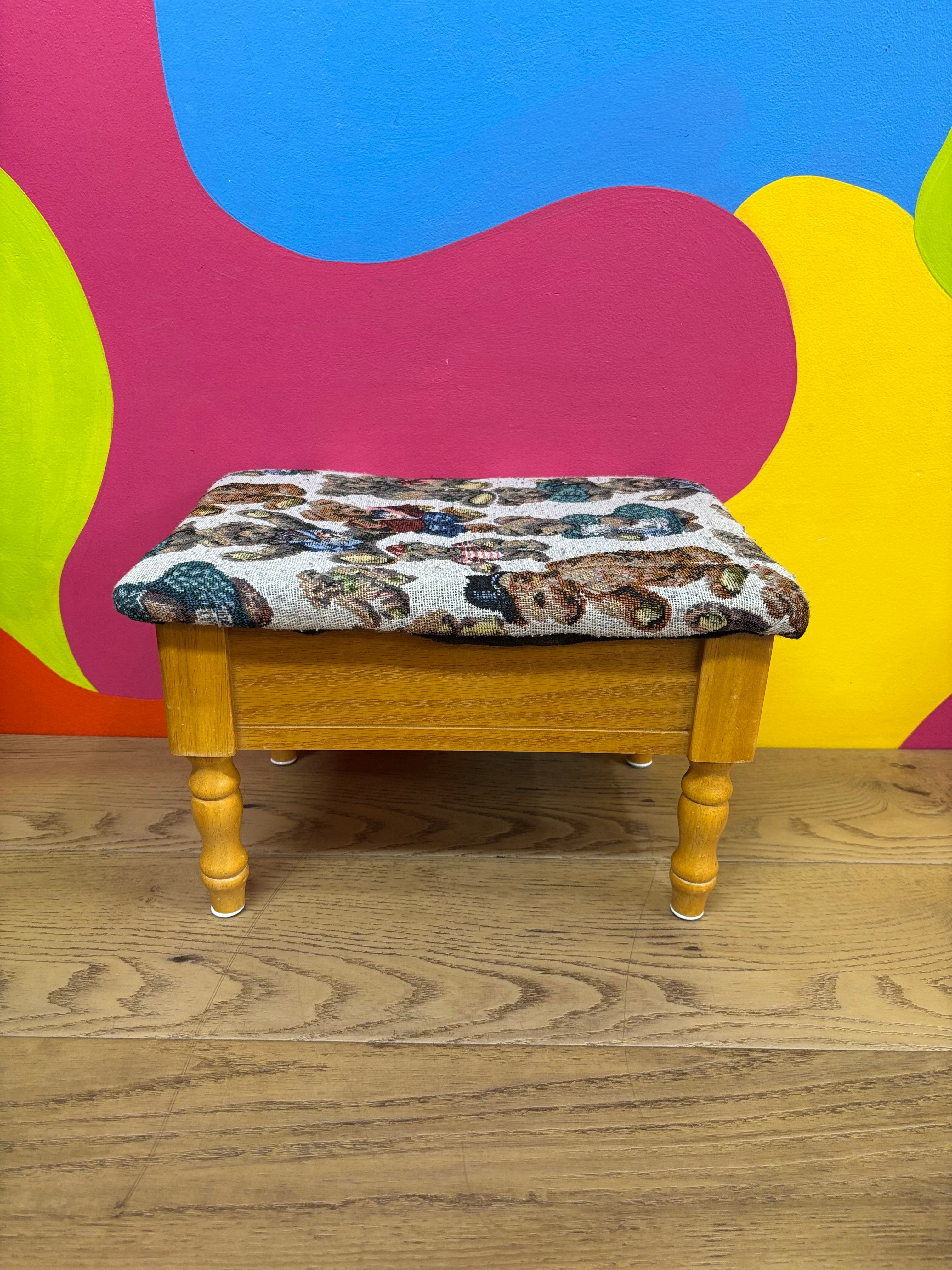 Teddy Bear Storage Stool