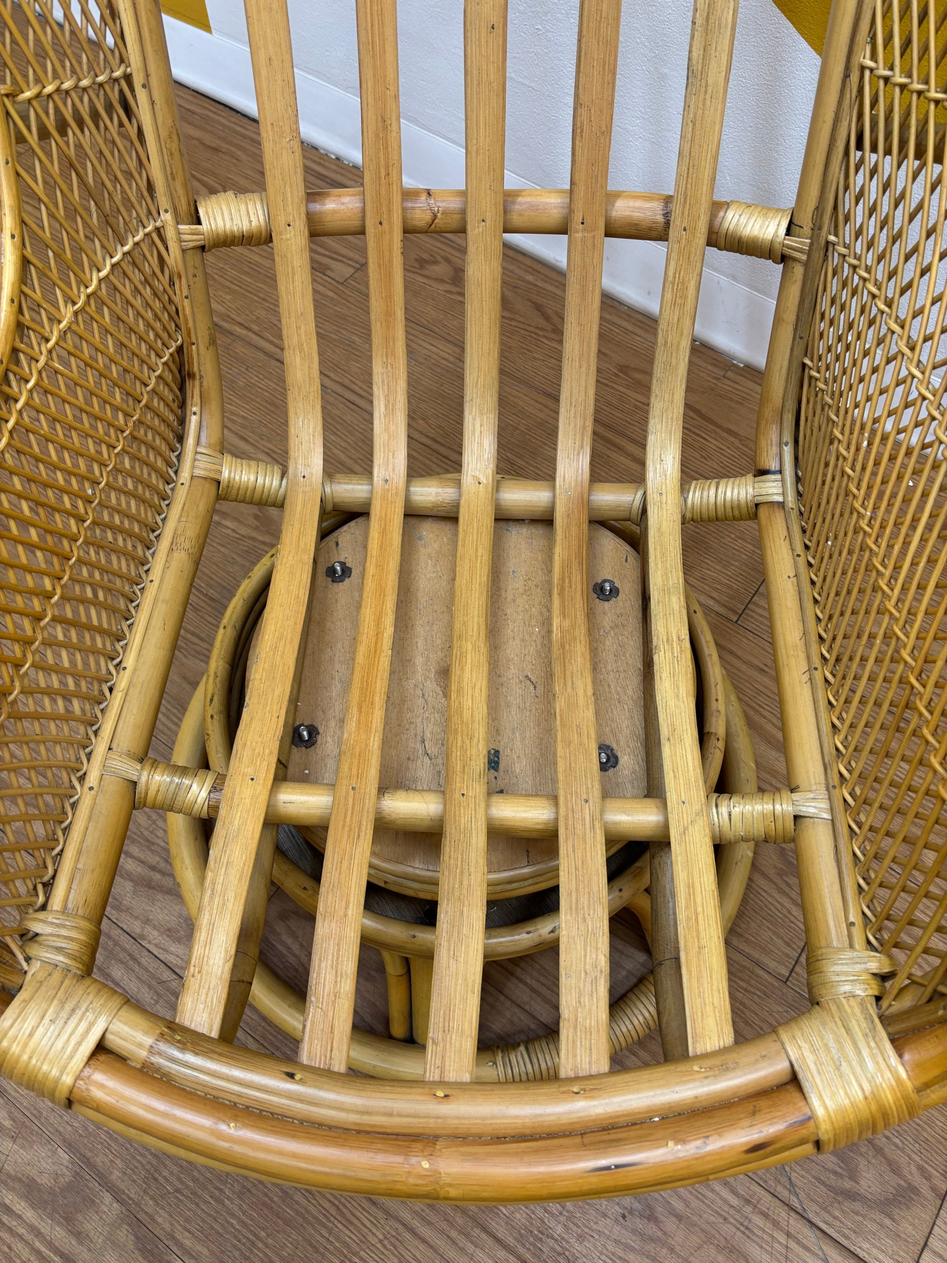 Rattan Swivel Armchair