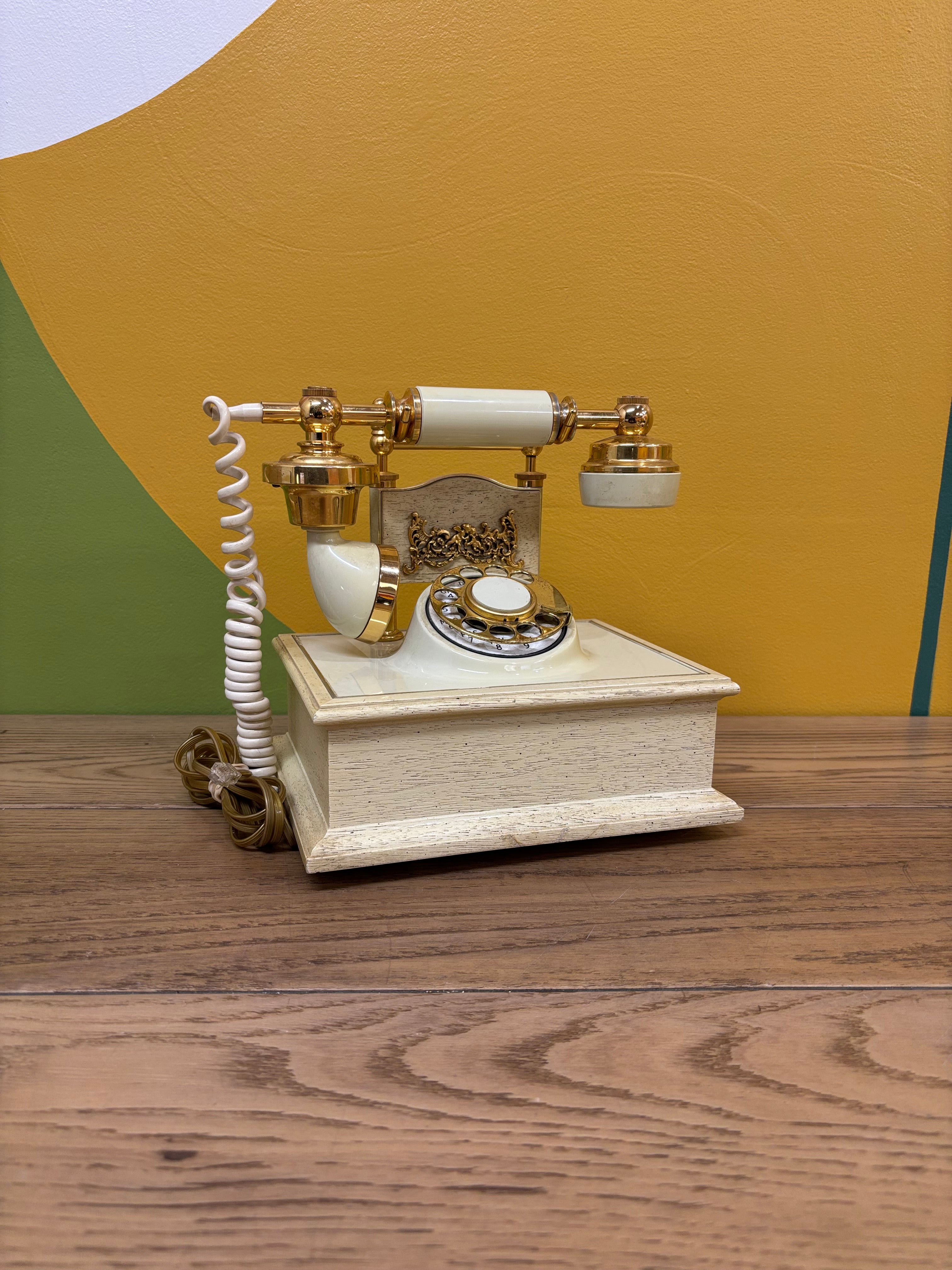 Cream Rotary Phone