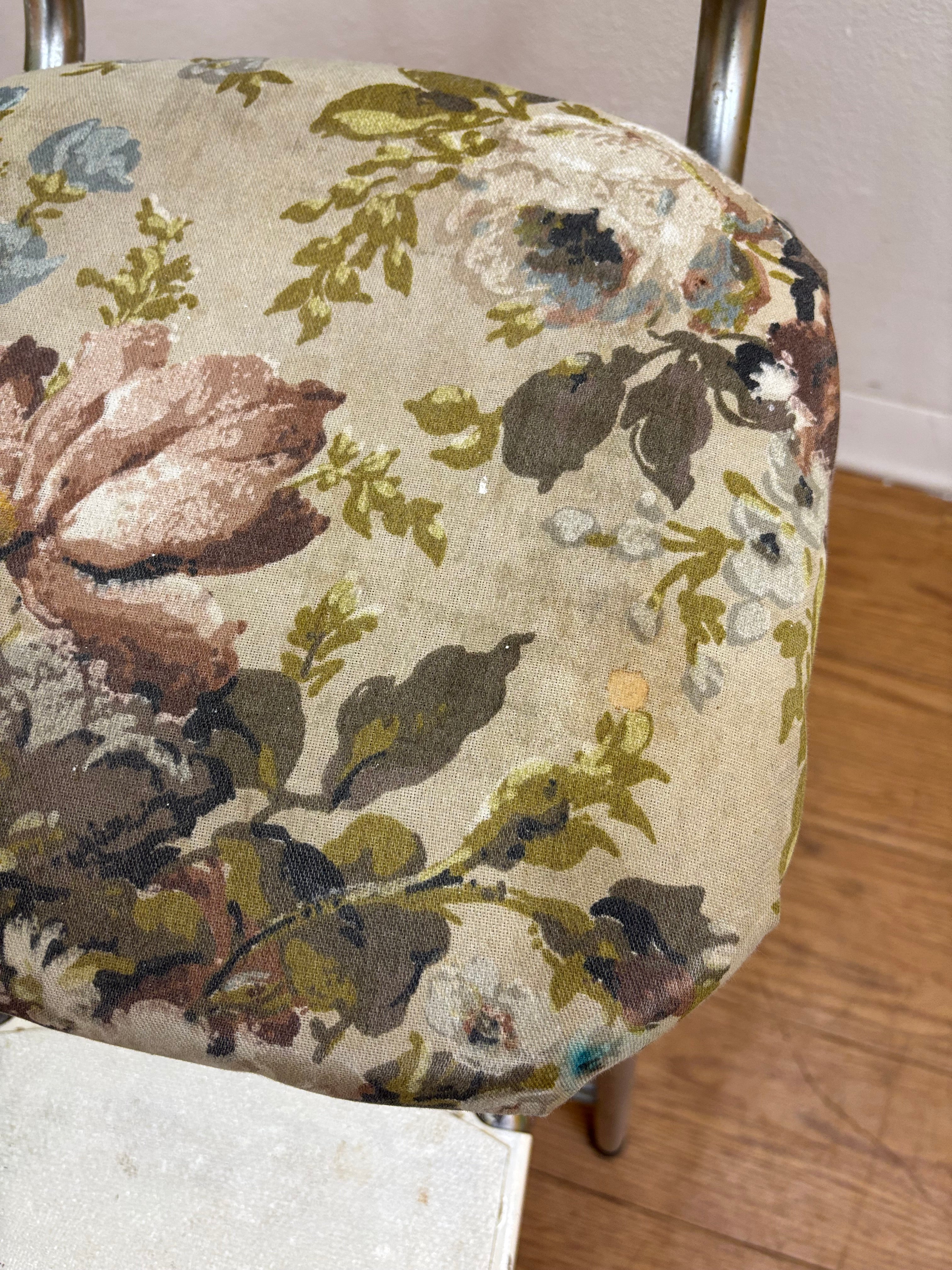 Floral Folding Step Stool Chair