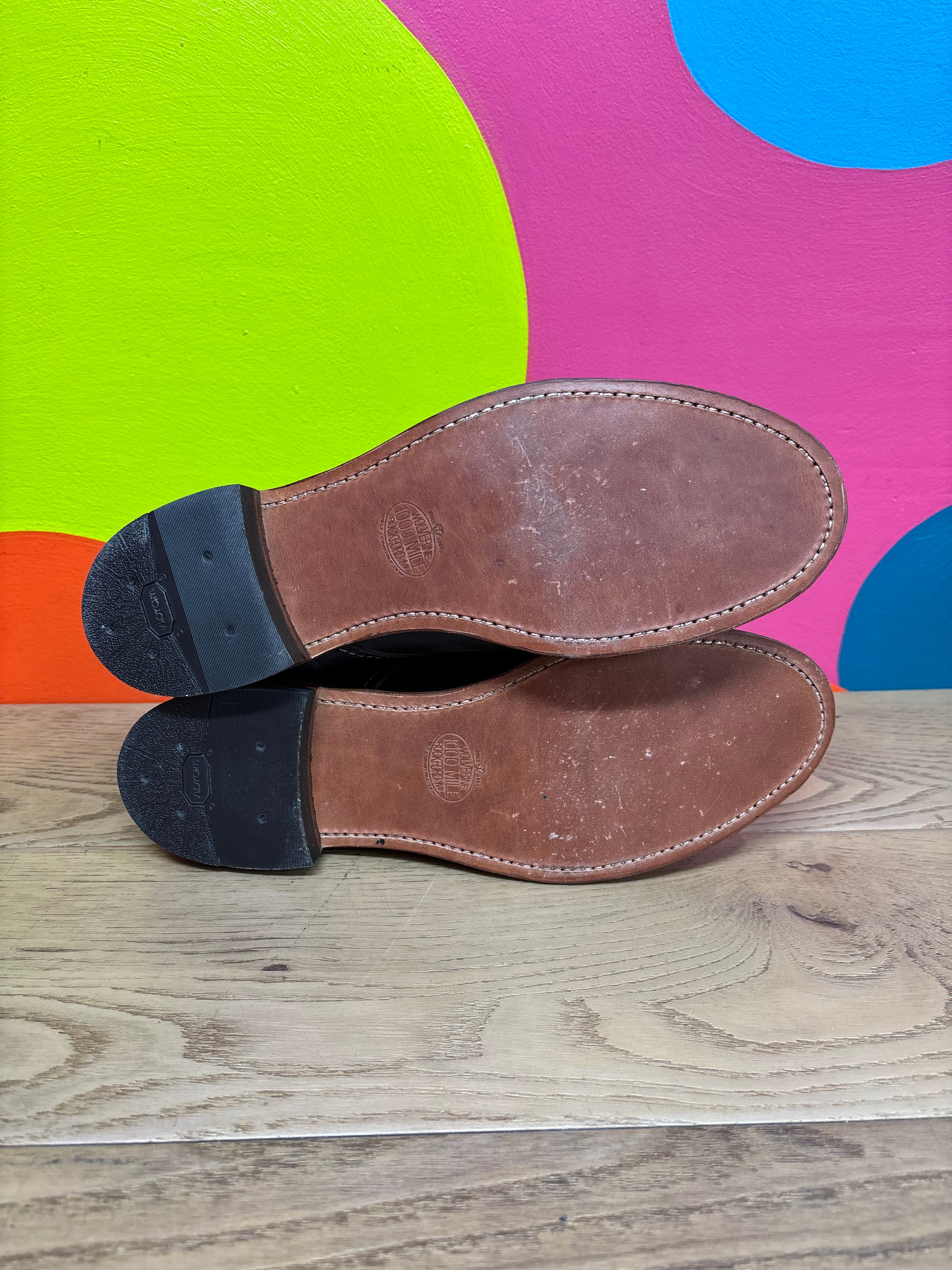 Wolverine 1000 Mile Black Leather Boots - Size 12