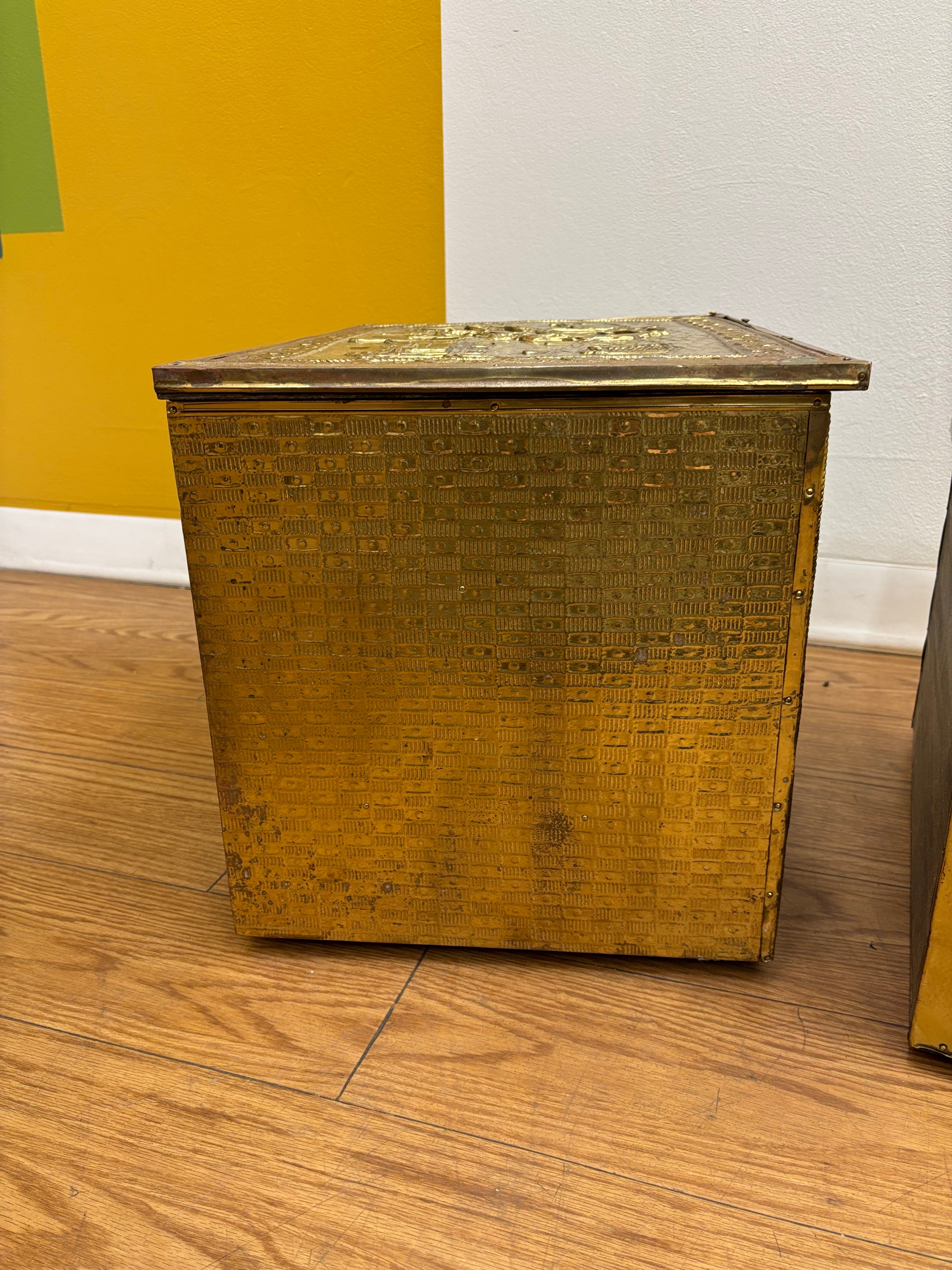 (2) Gold Tone Boxes