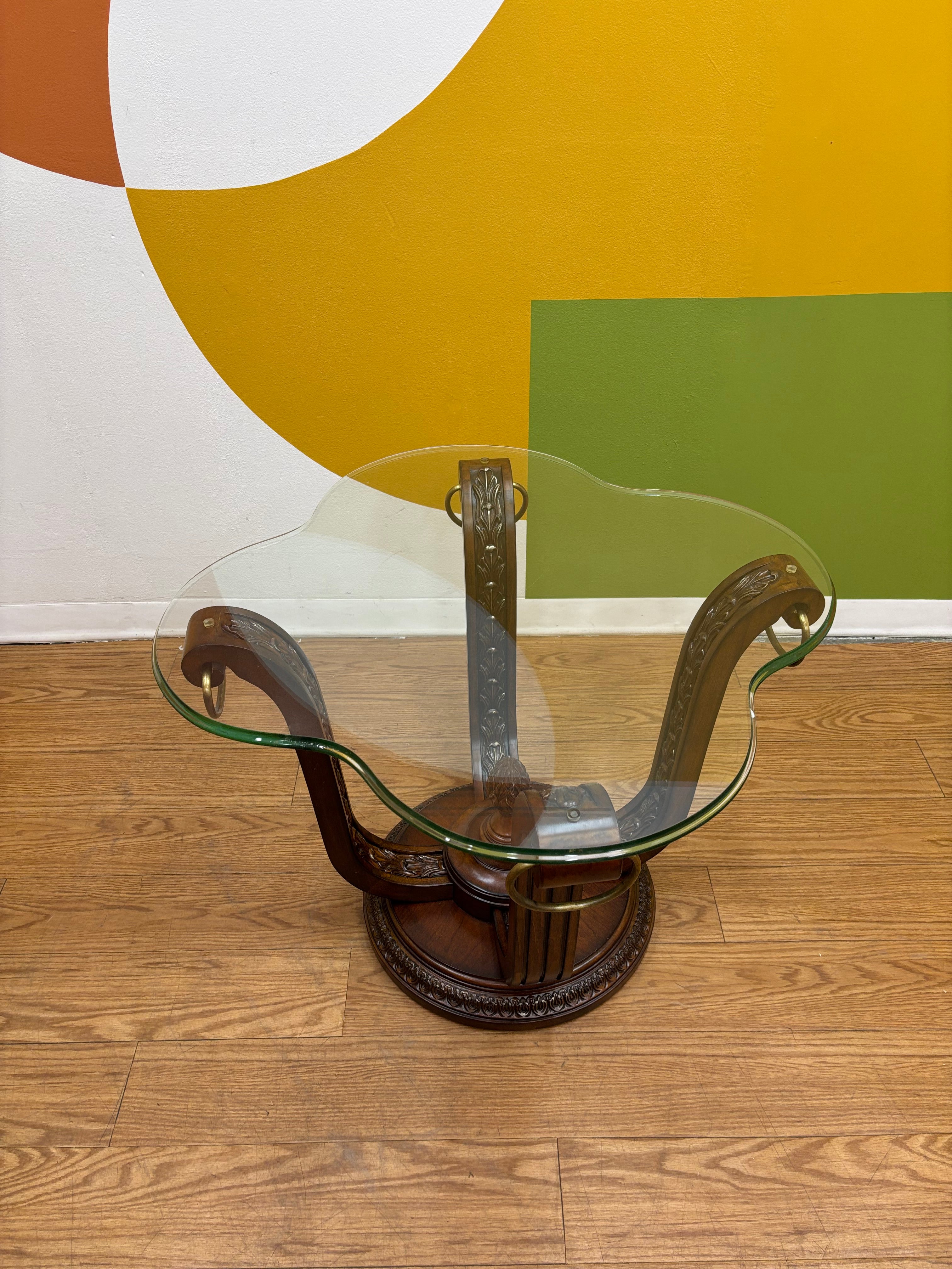 Wood & Glass Side Table