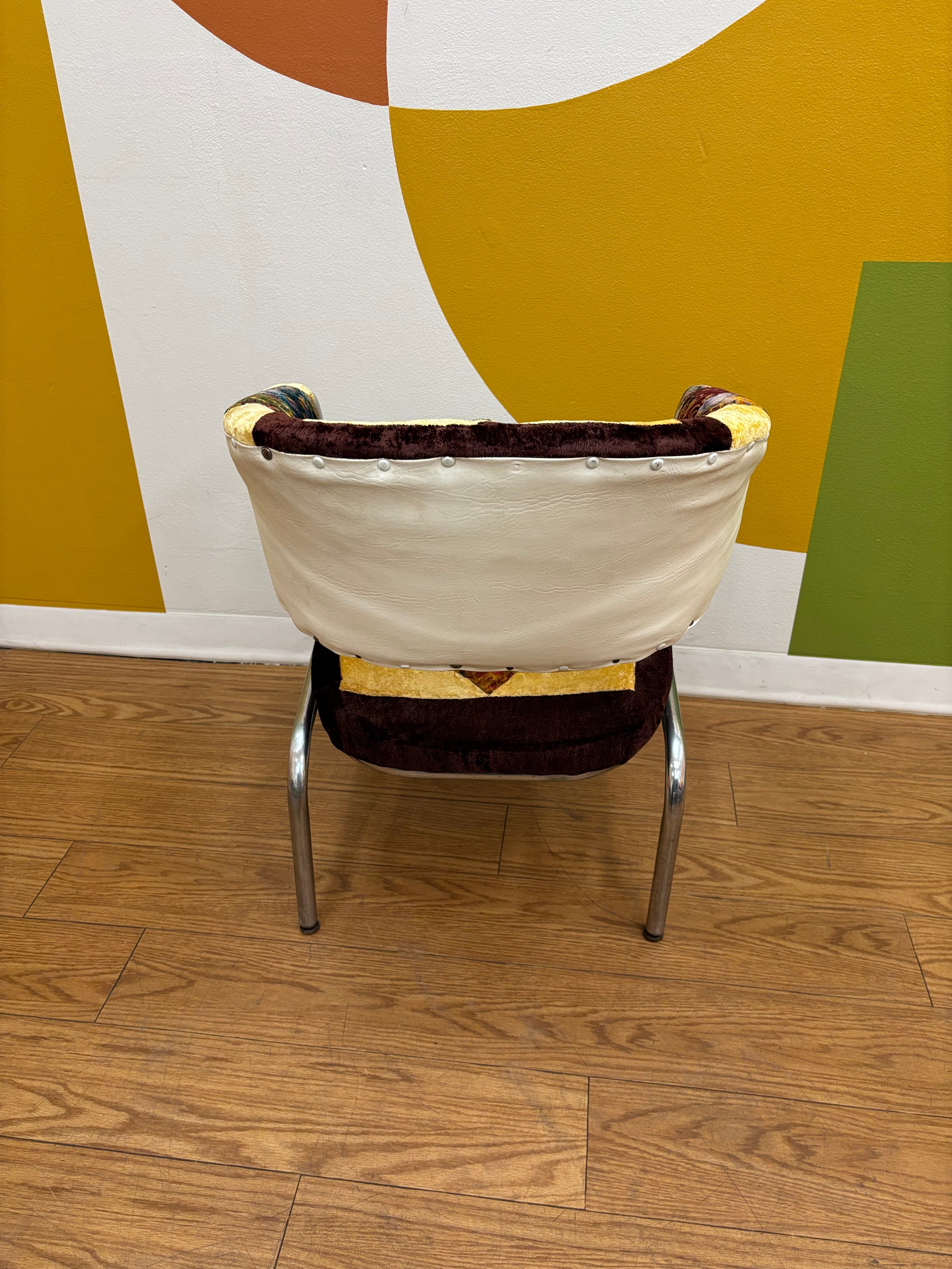 Chrome Patchwork Chair