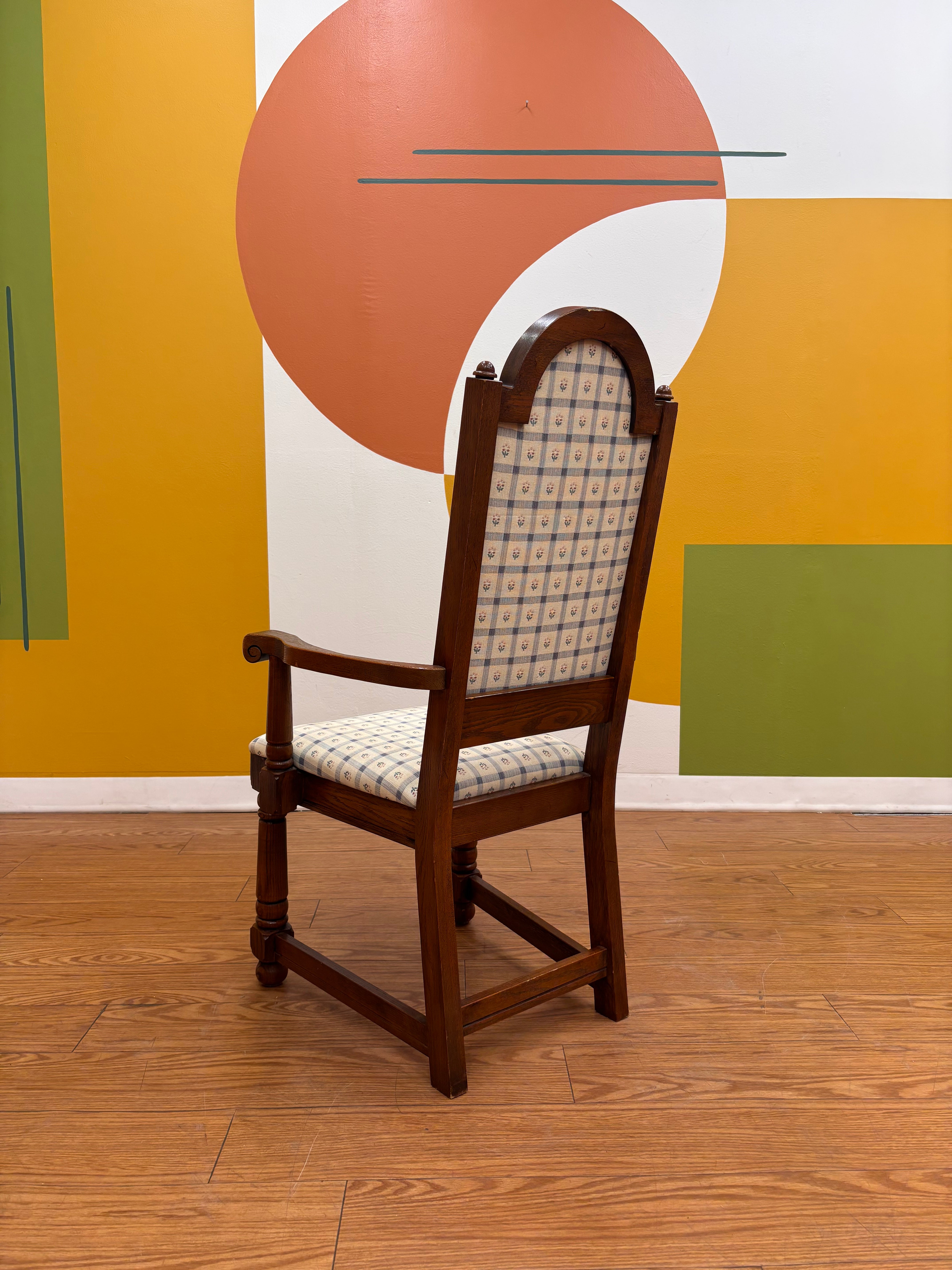 Floral Gingham Dining Armchair (2)