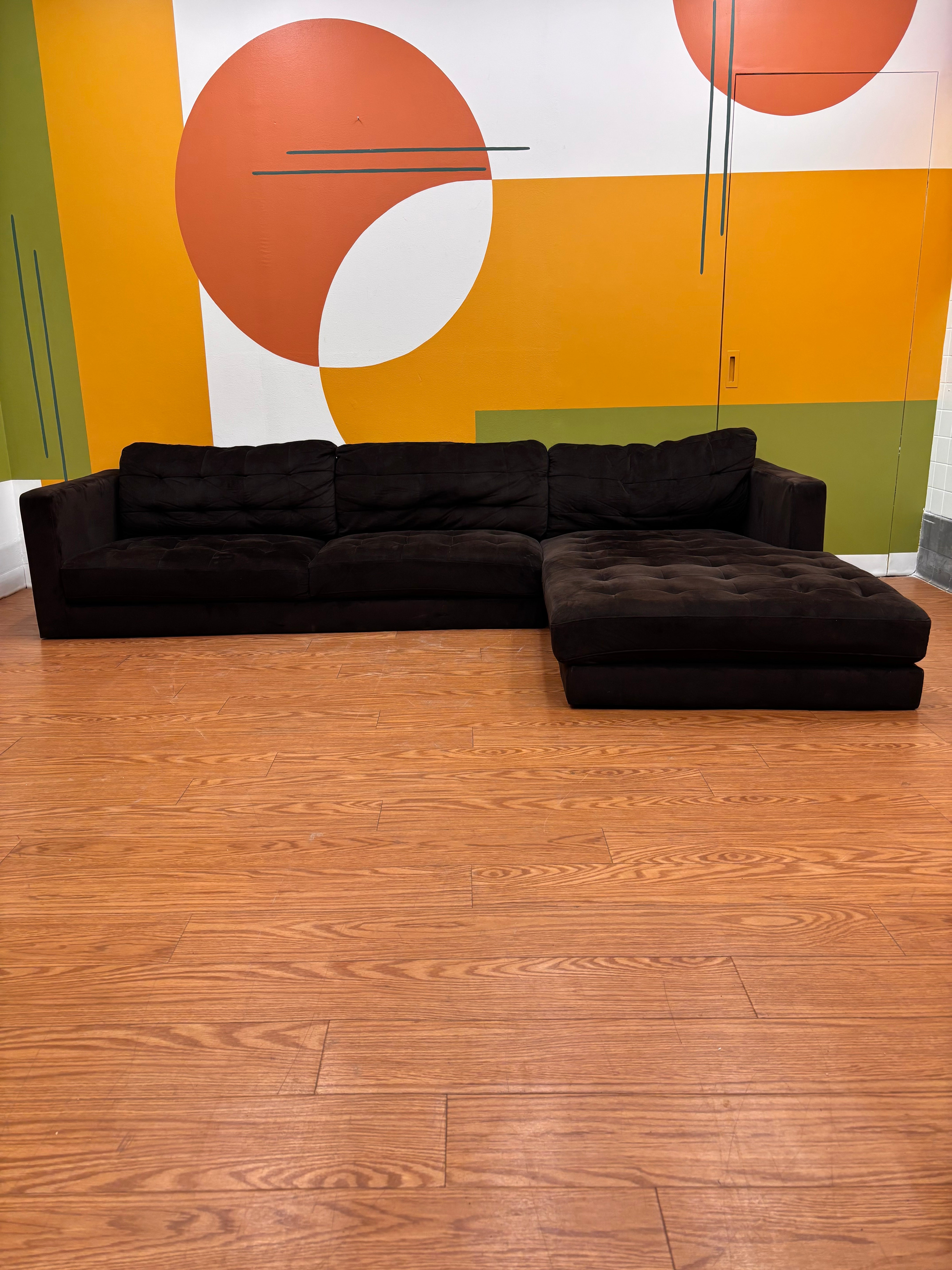 Black Fabric Sectional