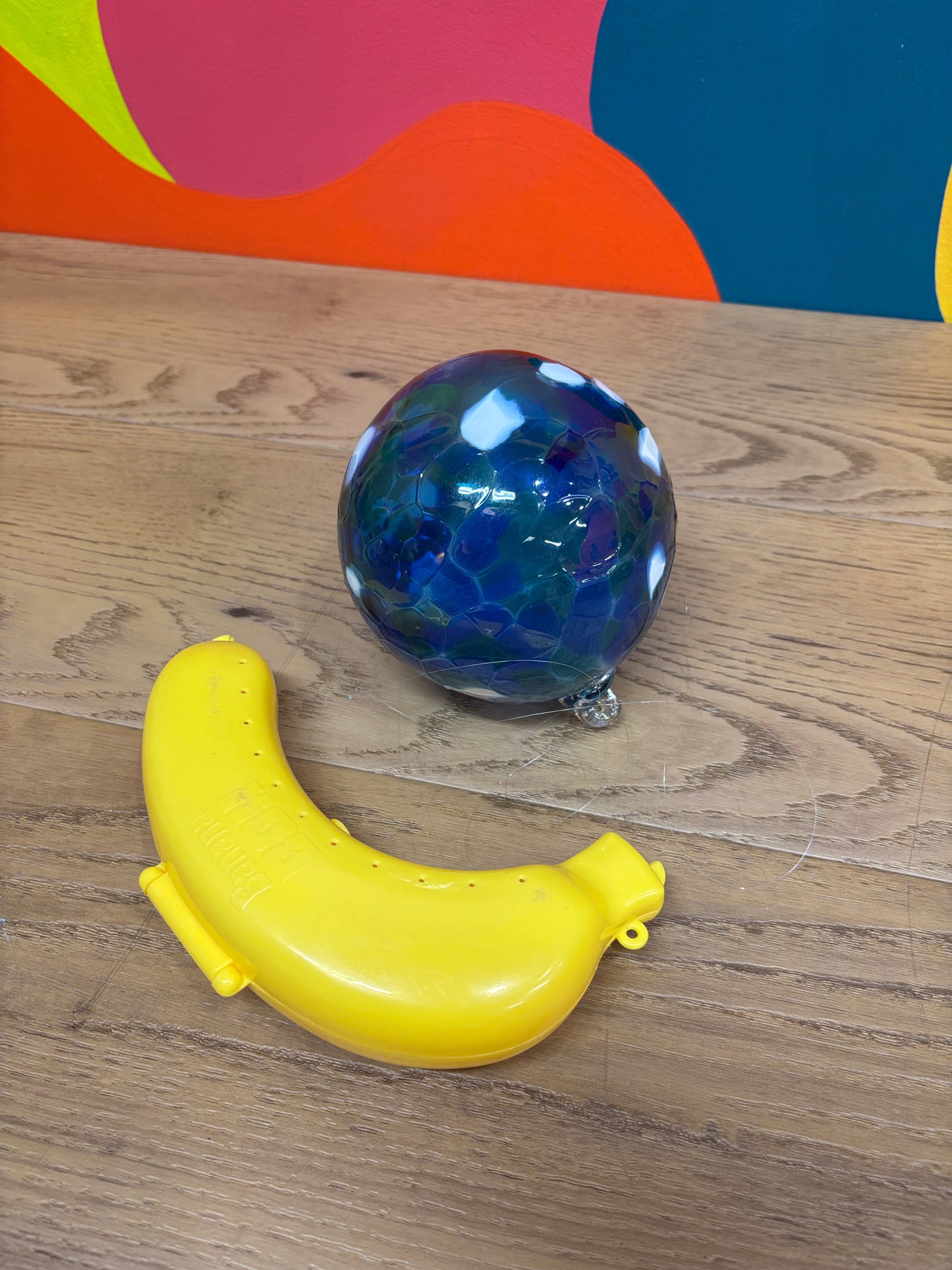 Blue Hanging Glass Ball (6")