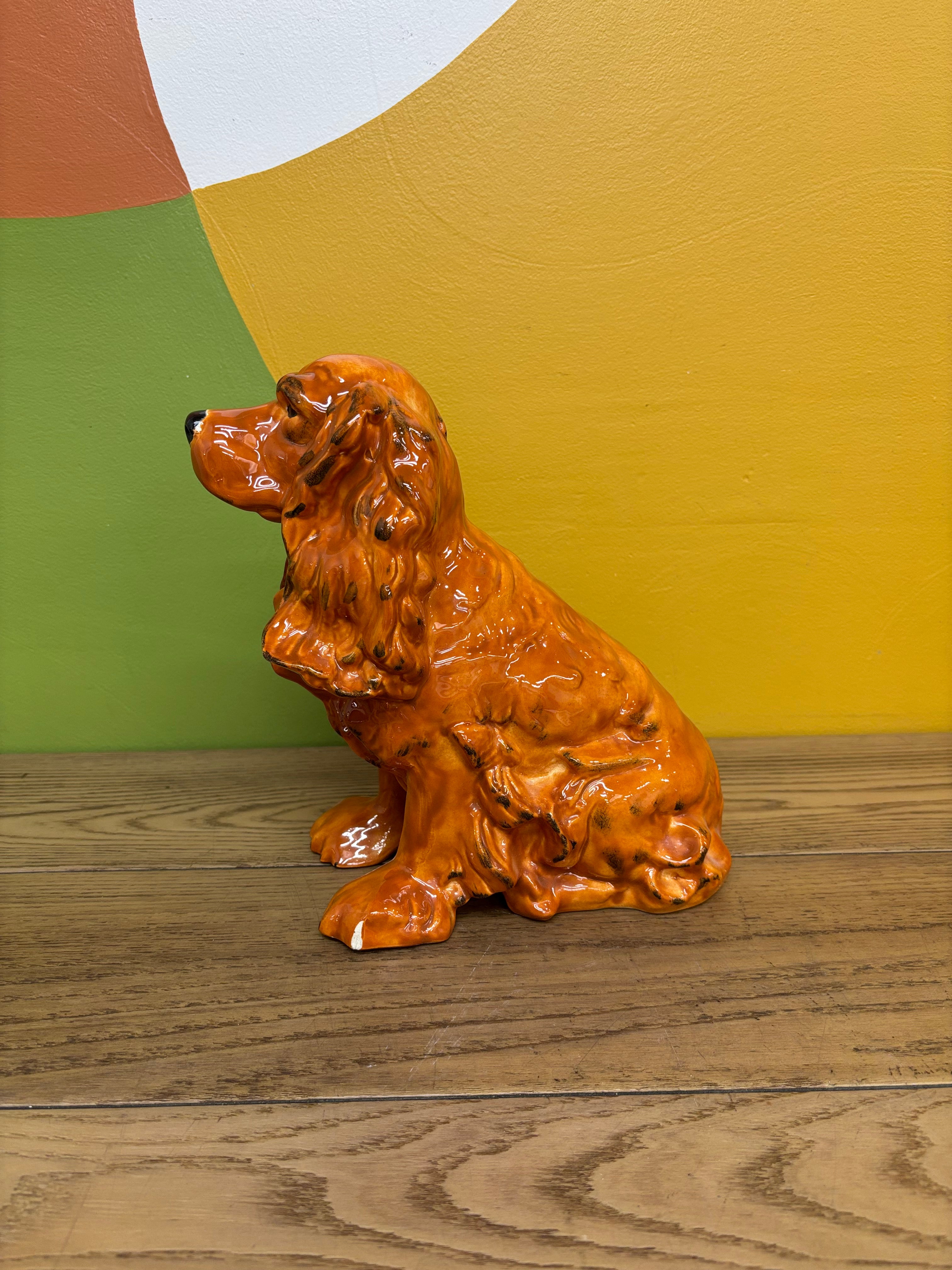 Large Ceramic Dog Statue
