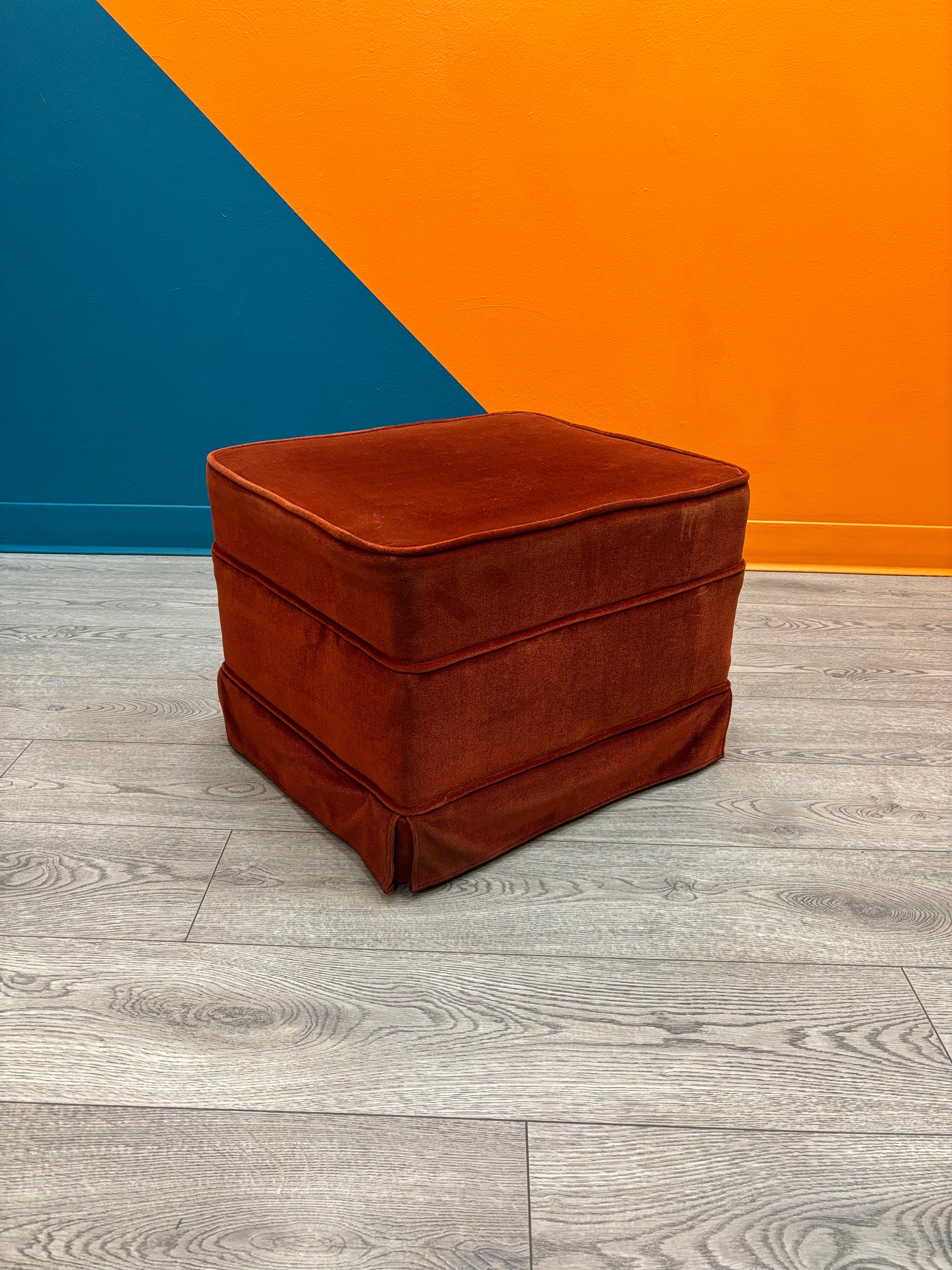 Rolling Orange Ottoman