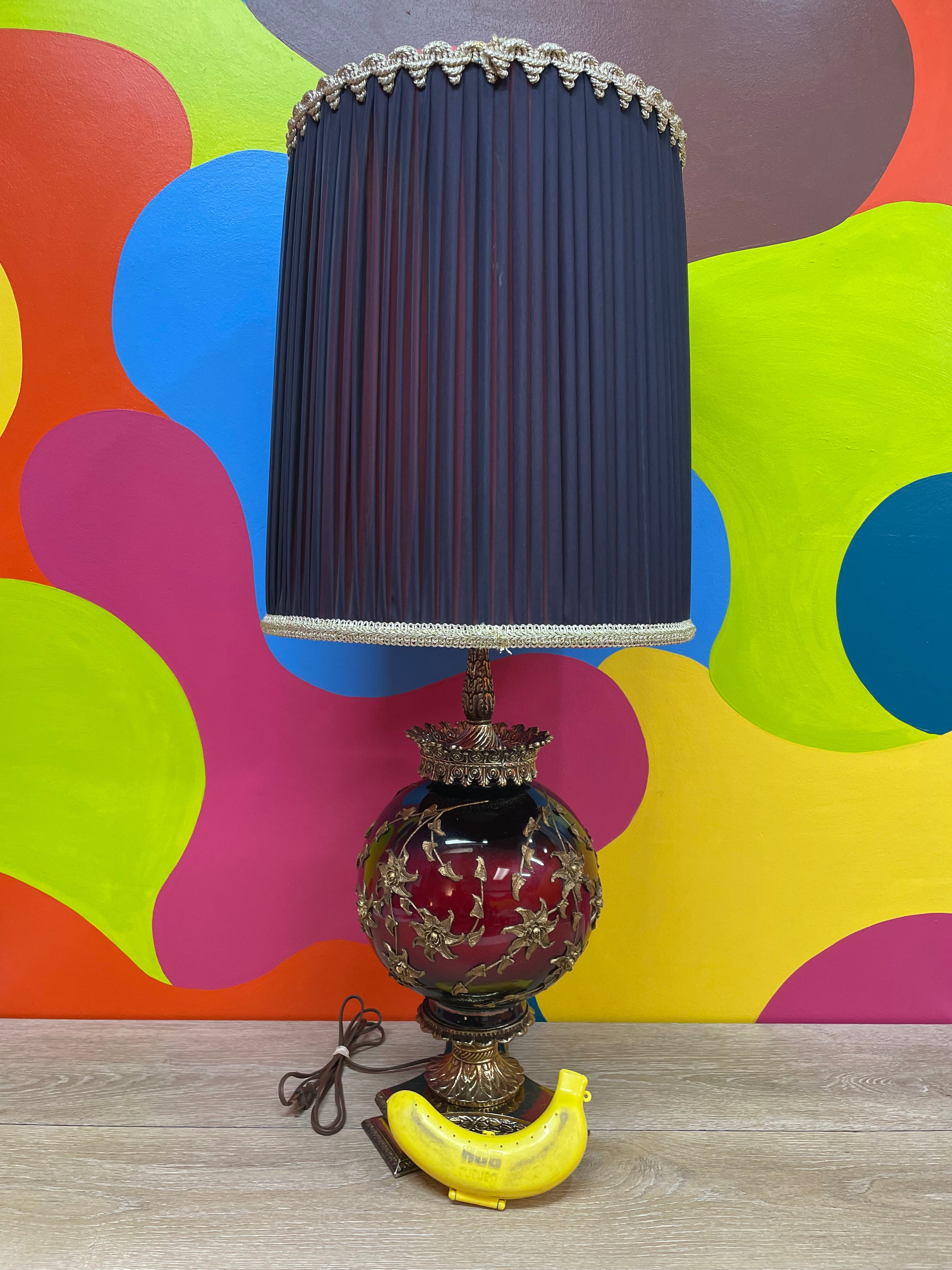 Black, Red & Gold Lamp