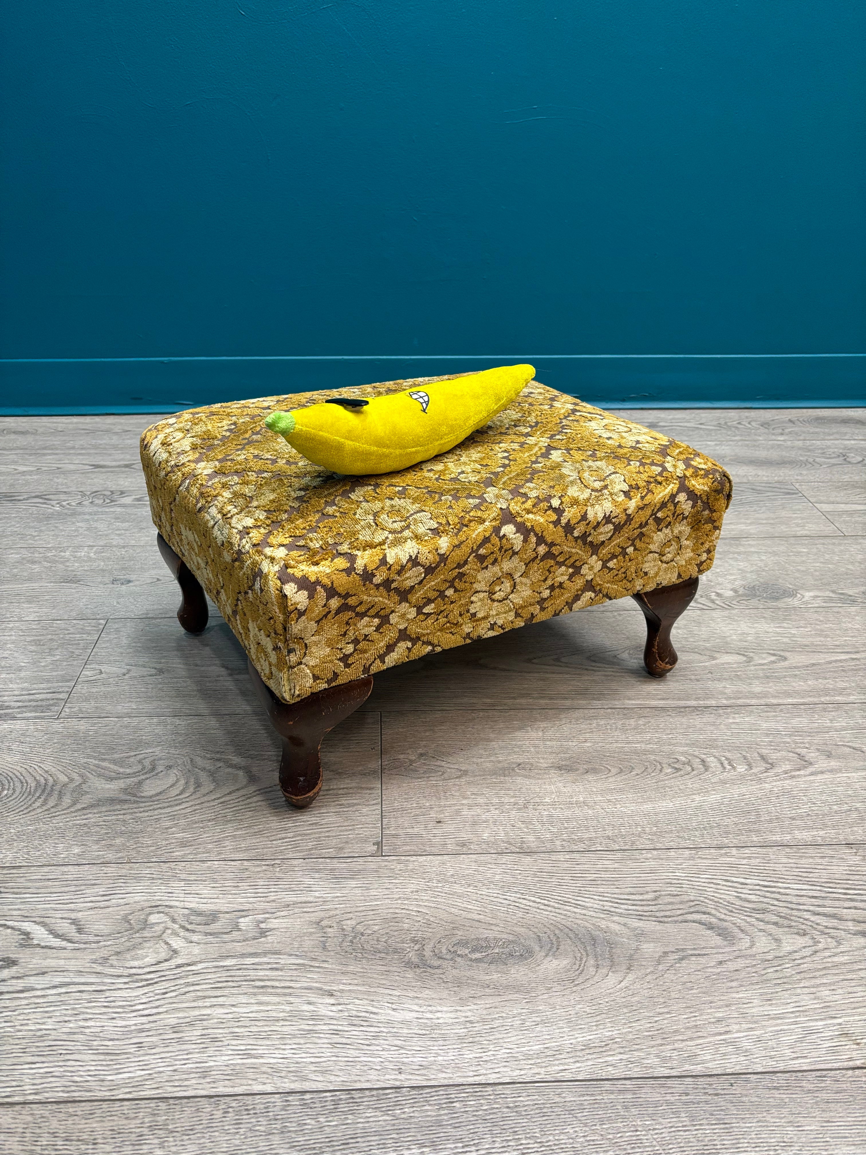 Small Yellow Floral Stool