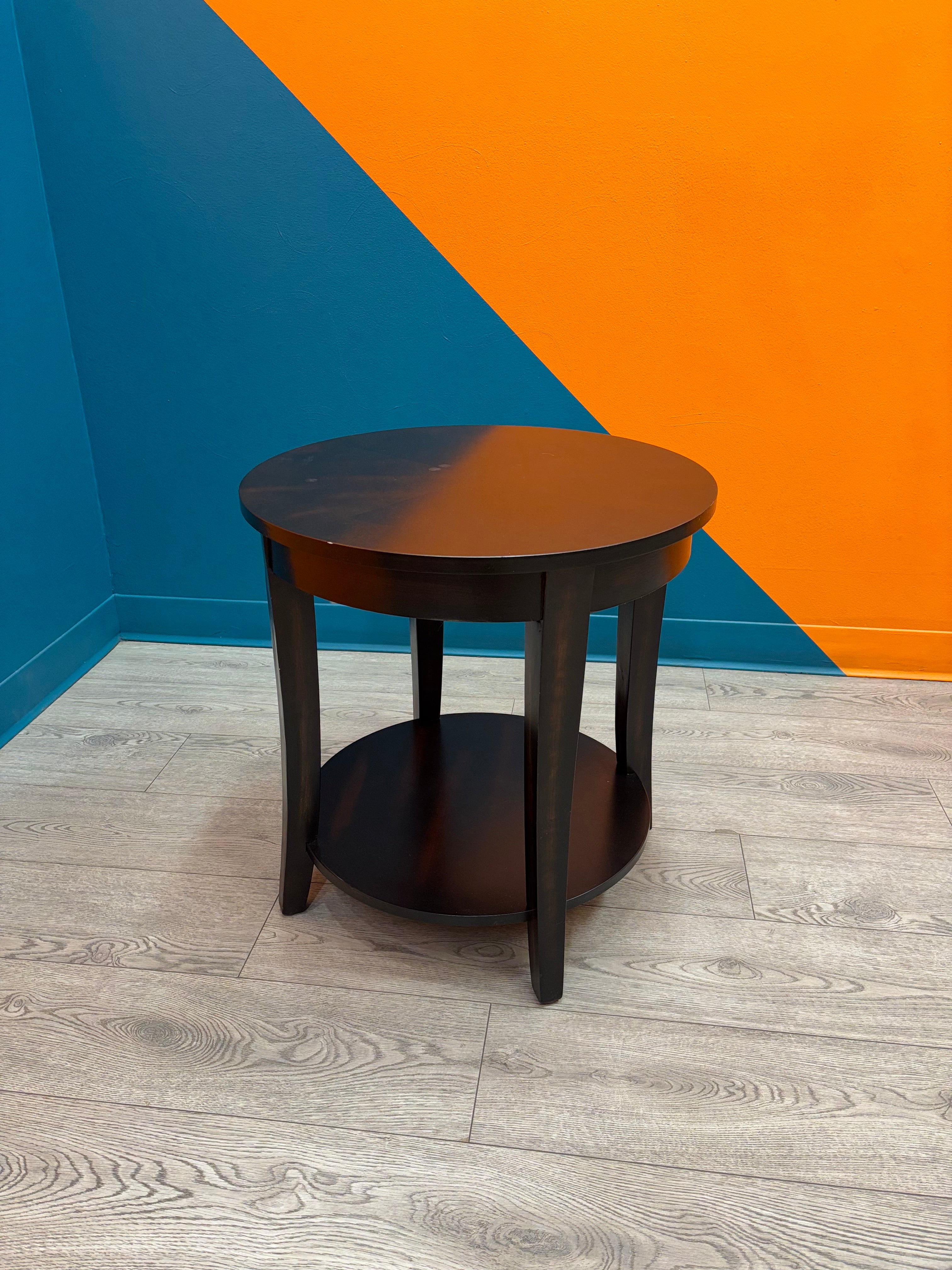 Wood Round Side Table (2 available)