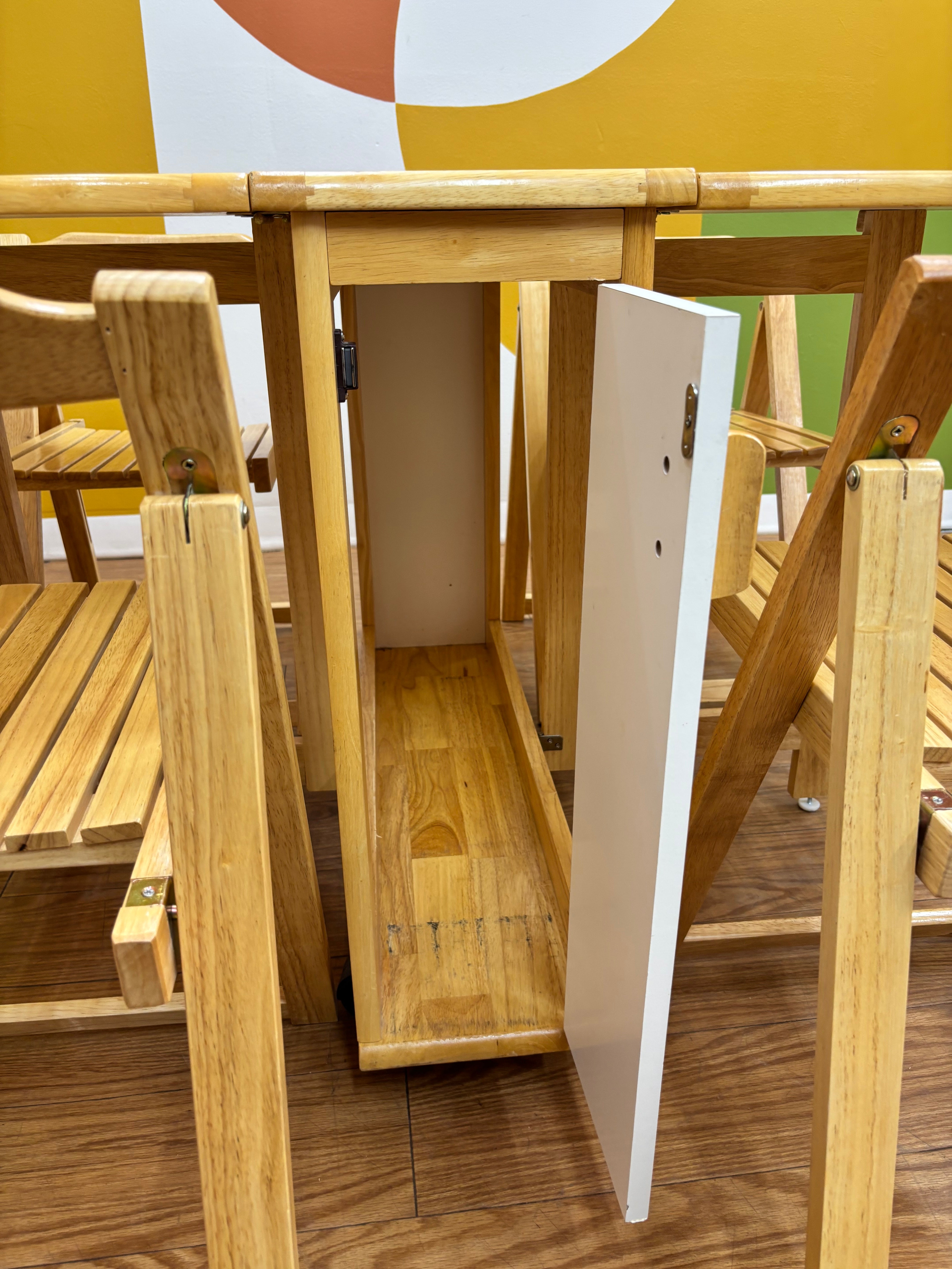 Drop Leaf Folding Dining Set
