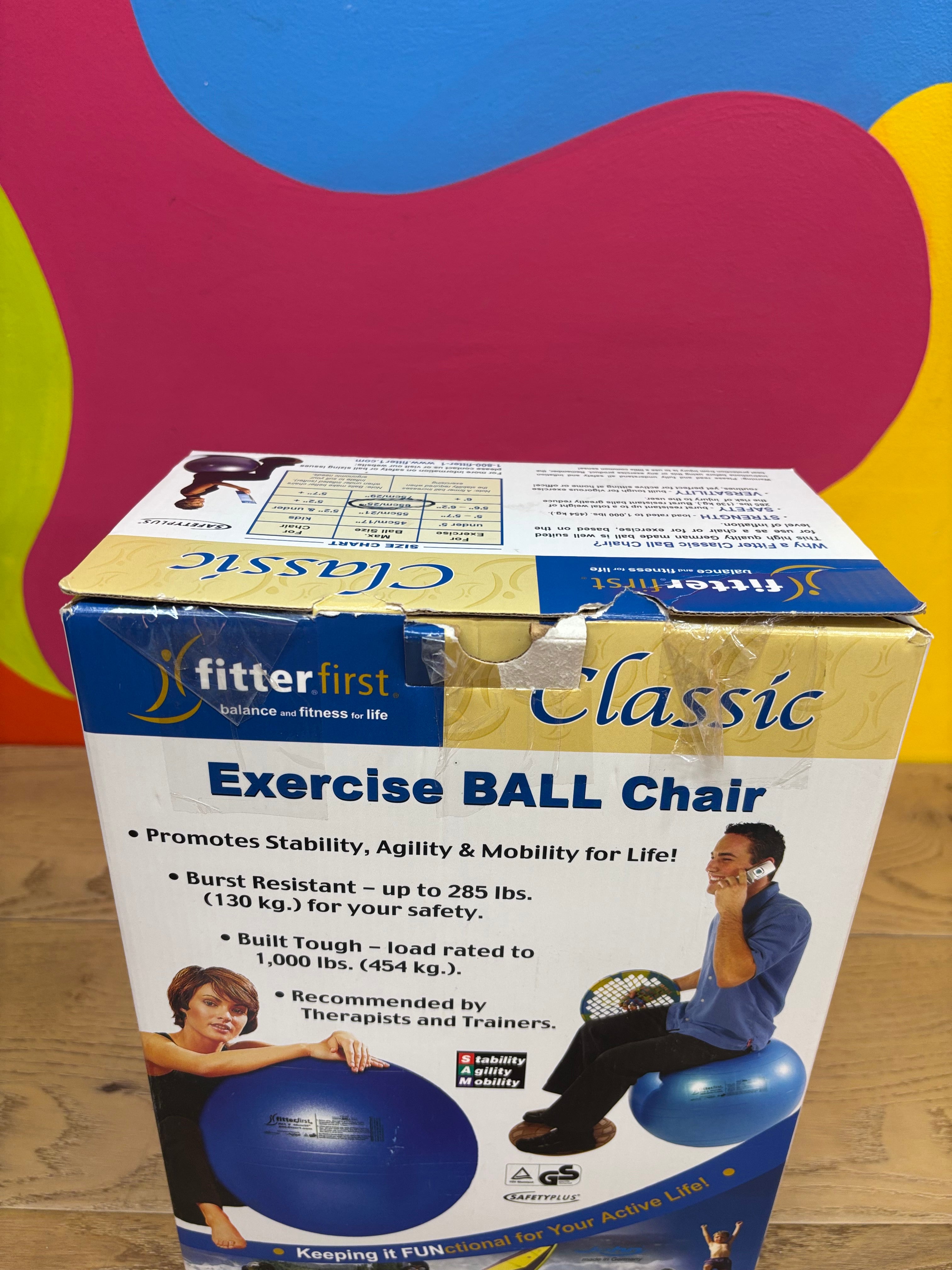 Fitterfirst Classic Blue Exercise Ball Chair