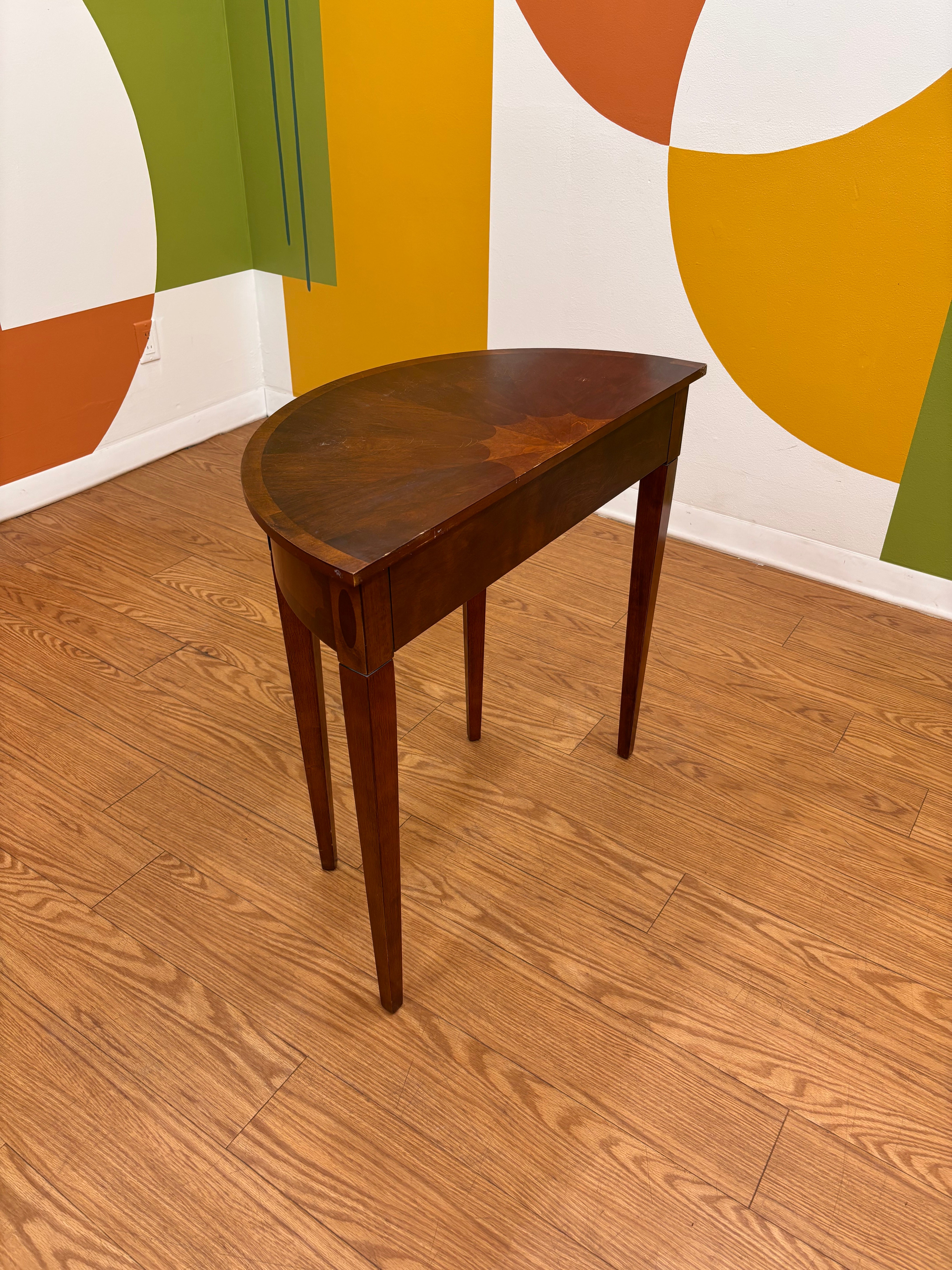 Wood Half Moon Table