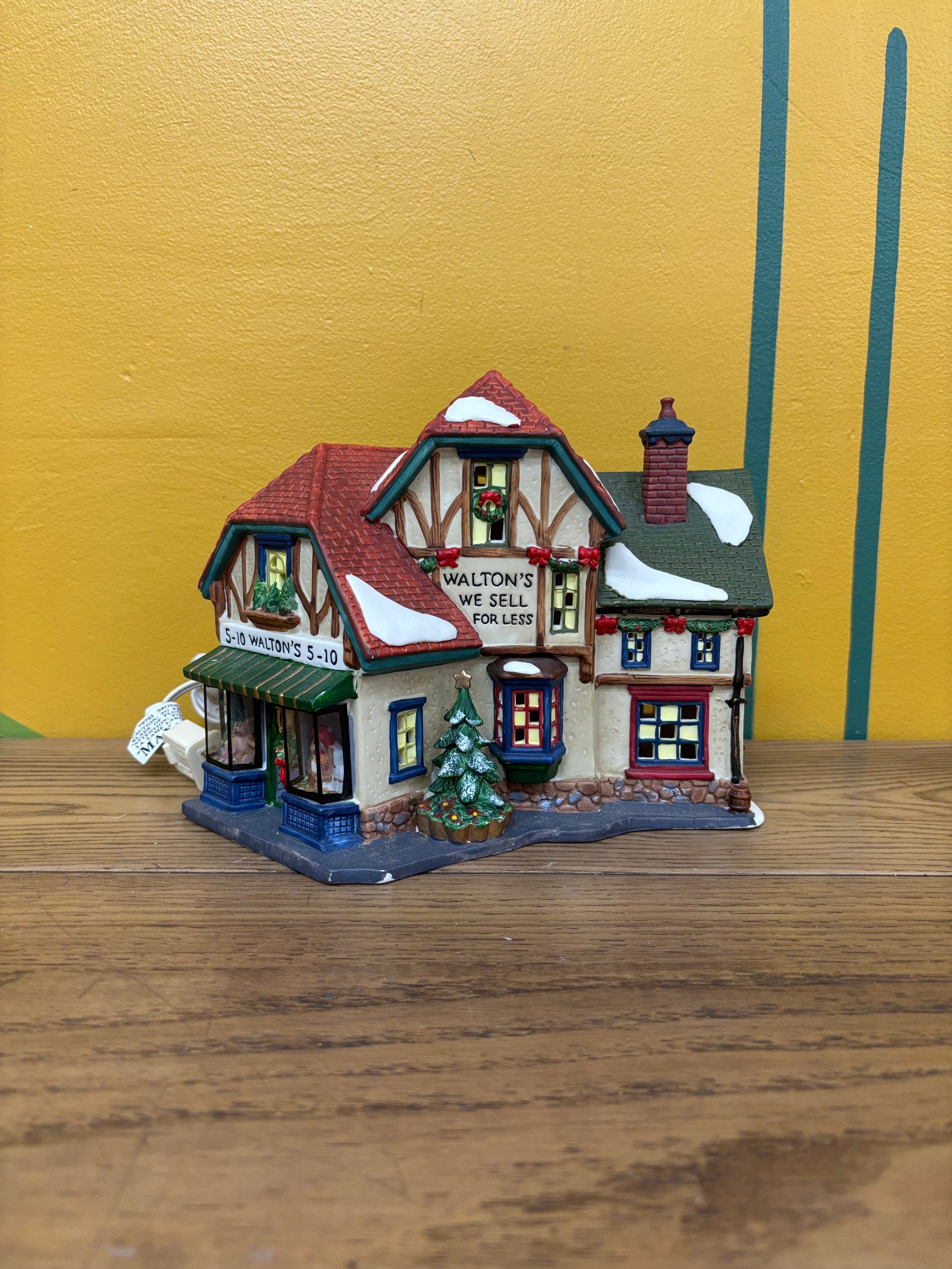 Holiday Time Walton's 5 & 10 Light Up Building