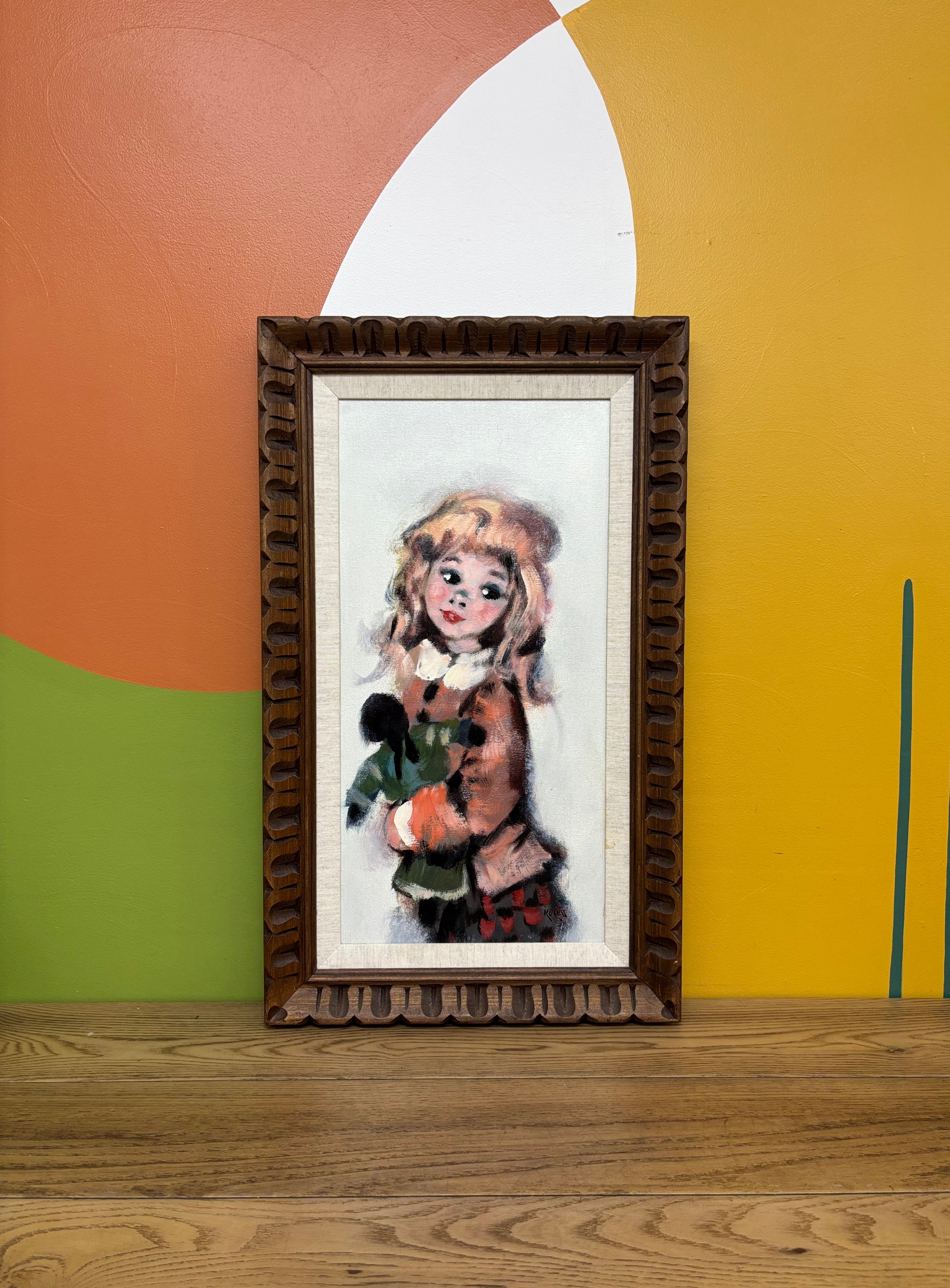 Big Eyes Framed Painting