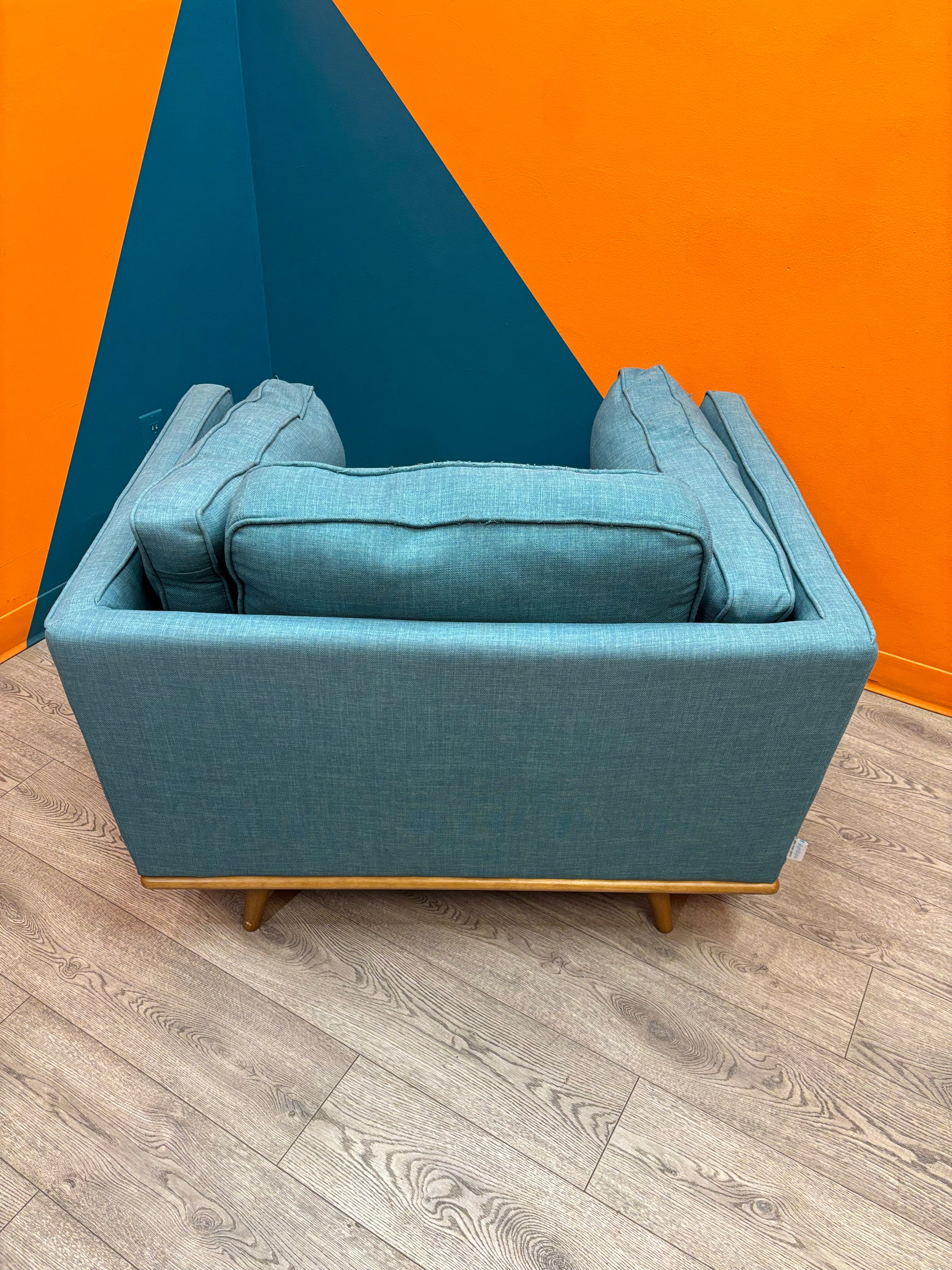Oversized Teal Armchair