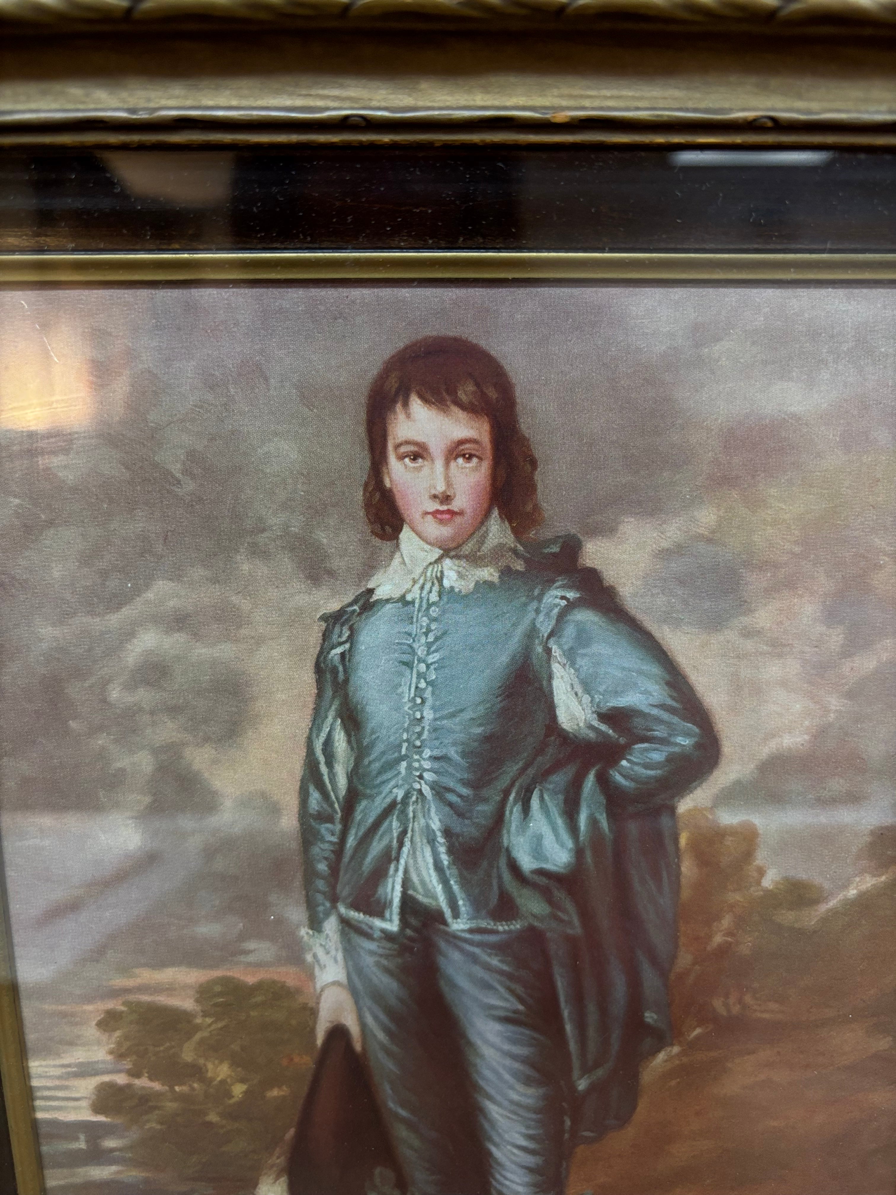 Gold Framed Blue Boy Print