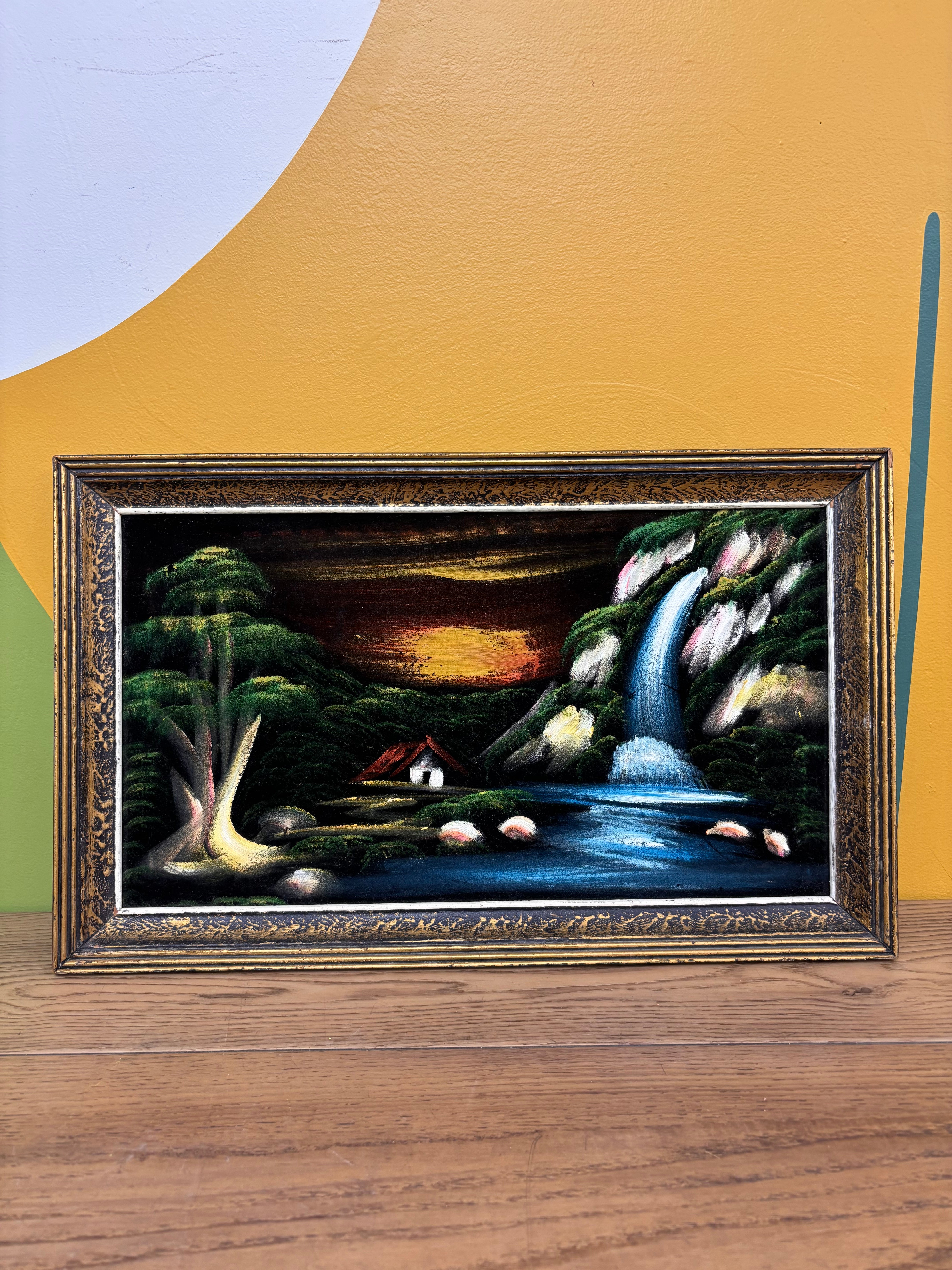 Framed Velvet Art Painting