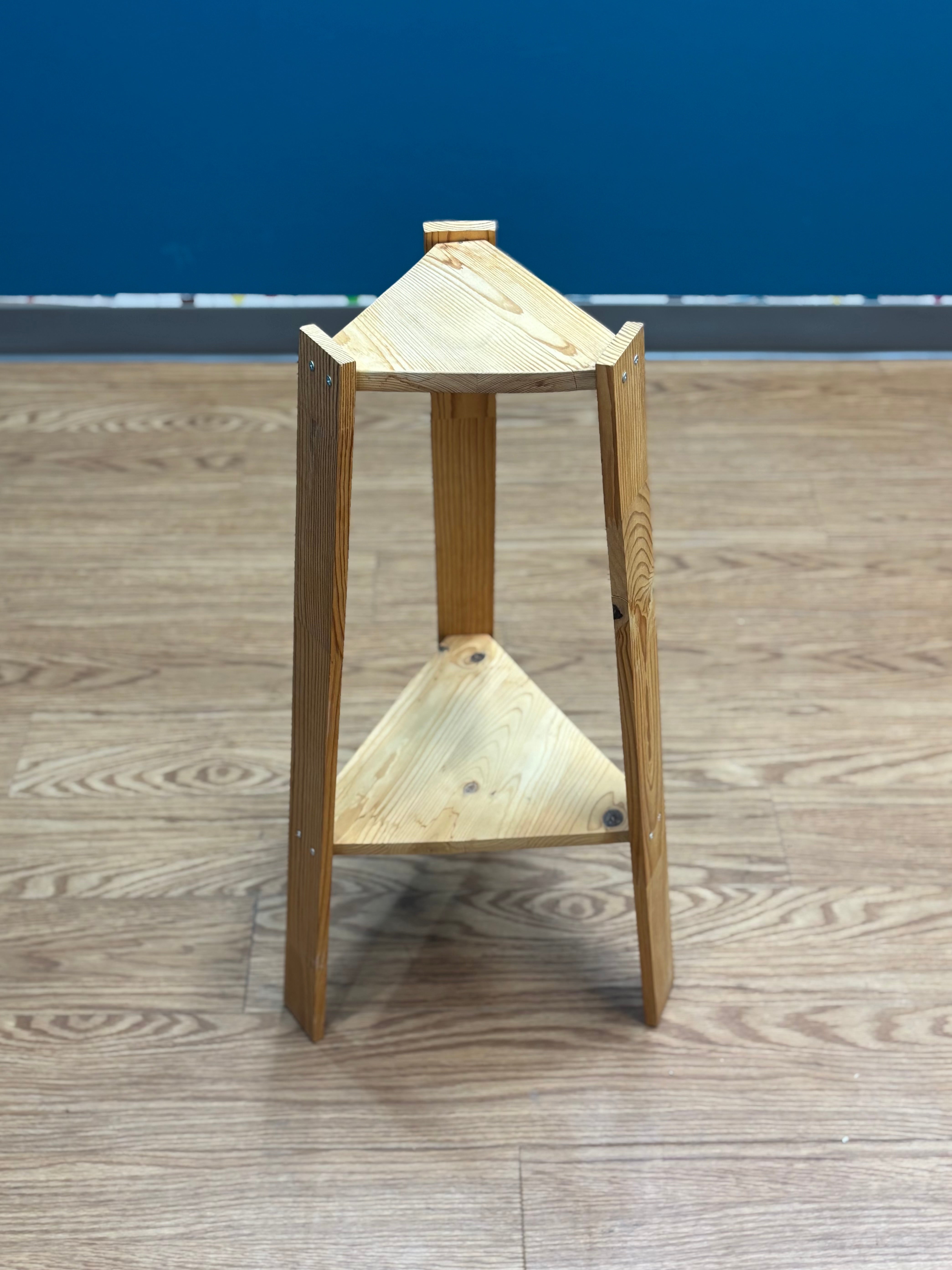Triangular Wood Stand
