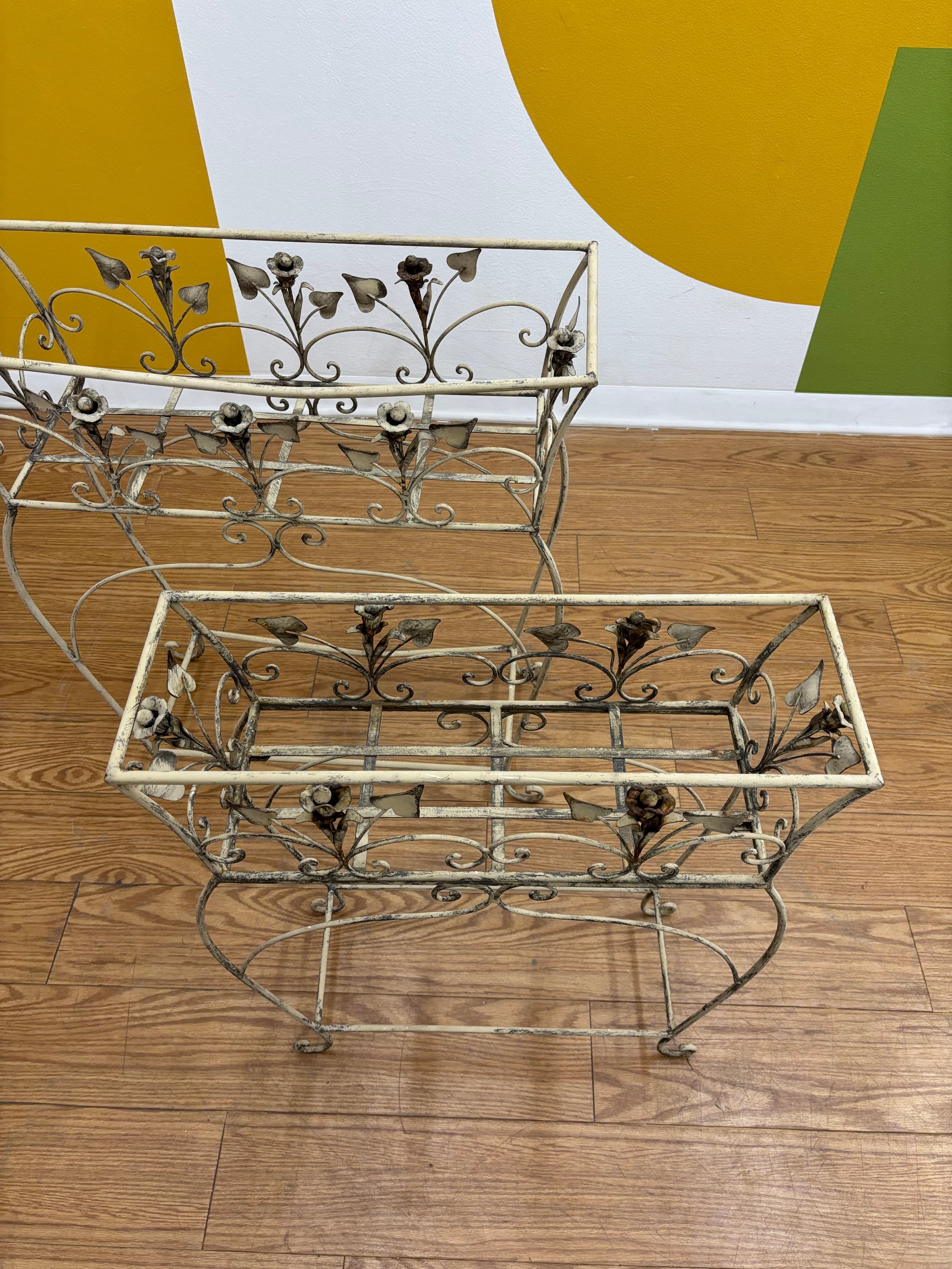 (2) Metal Planters