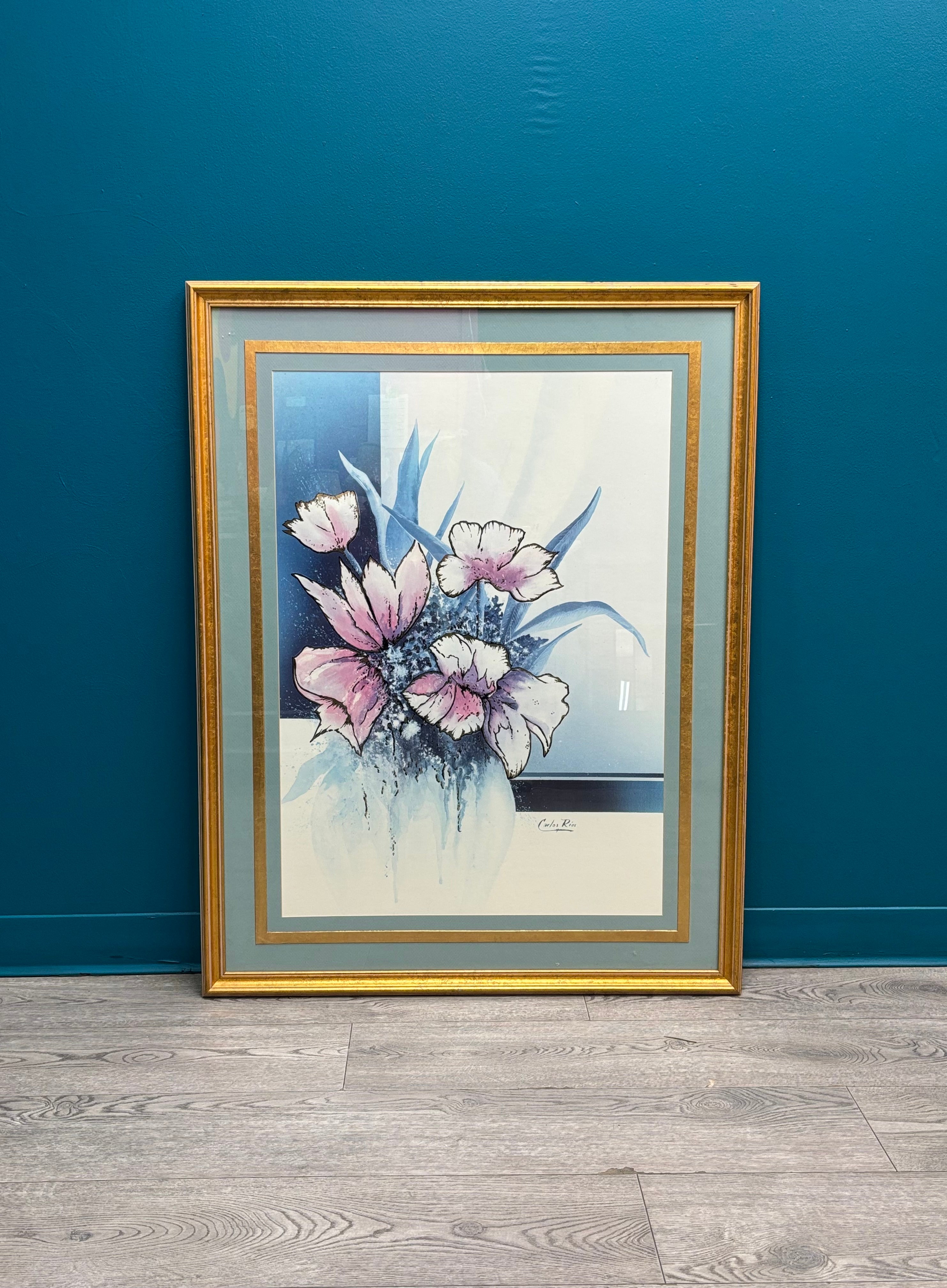 Large Flowers Print by Carlos Rios