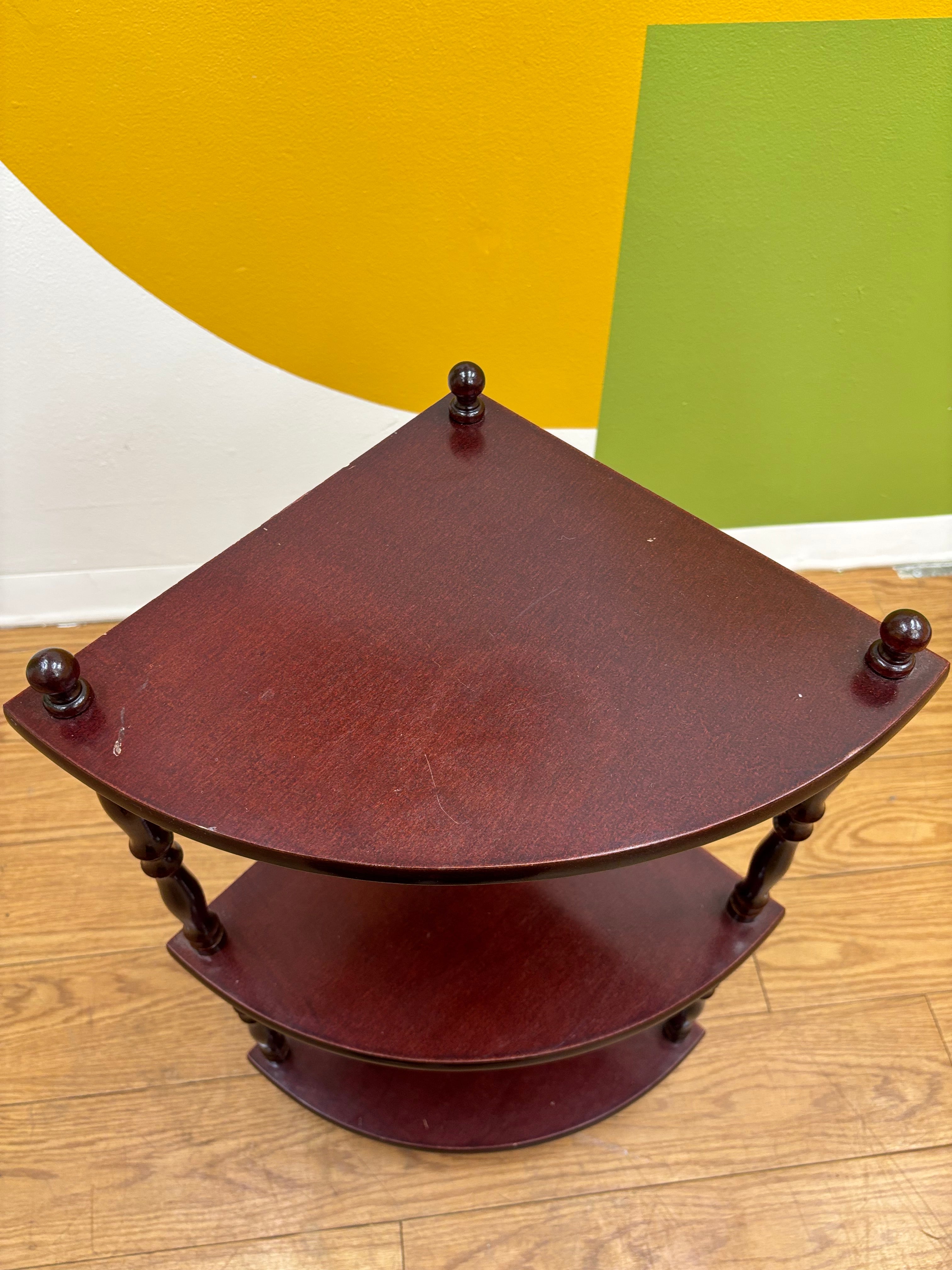3 Tier Wood Corner Shelf