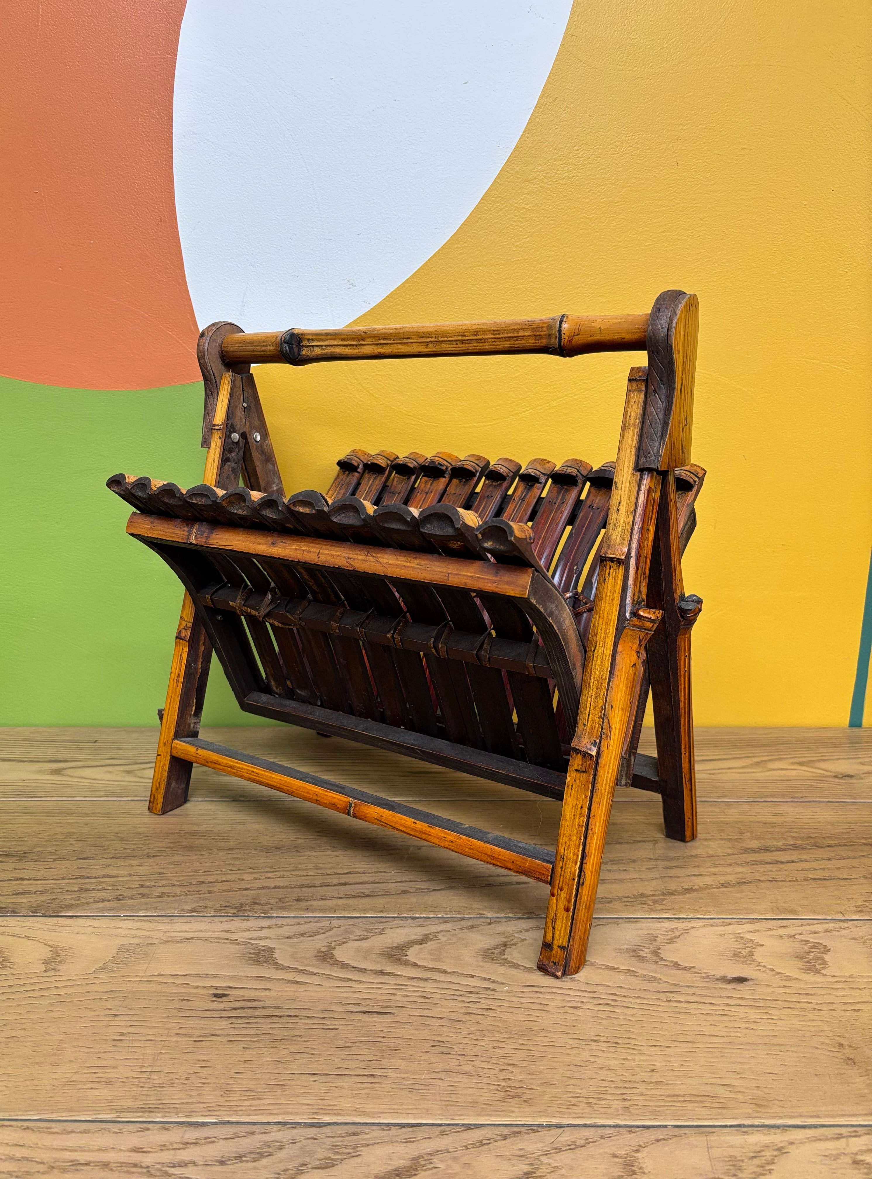 Bamboo Magazine Rack